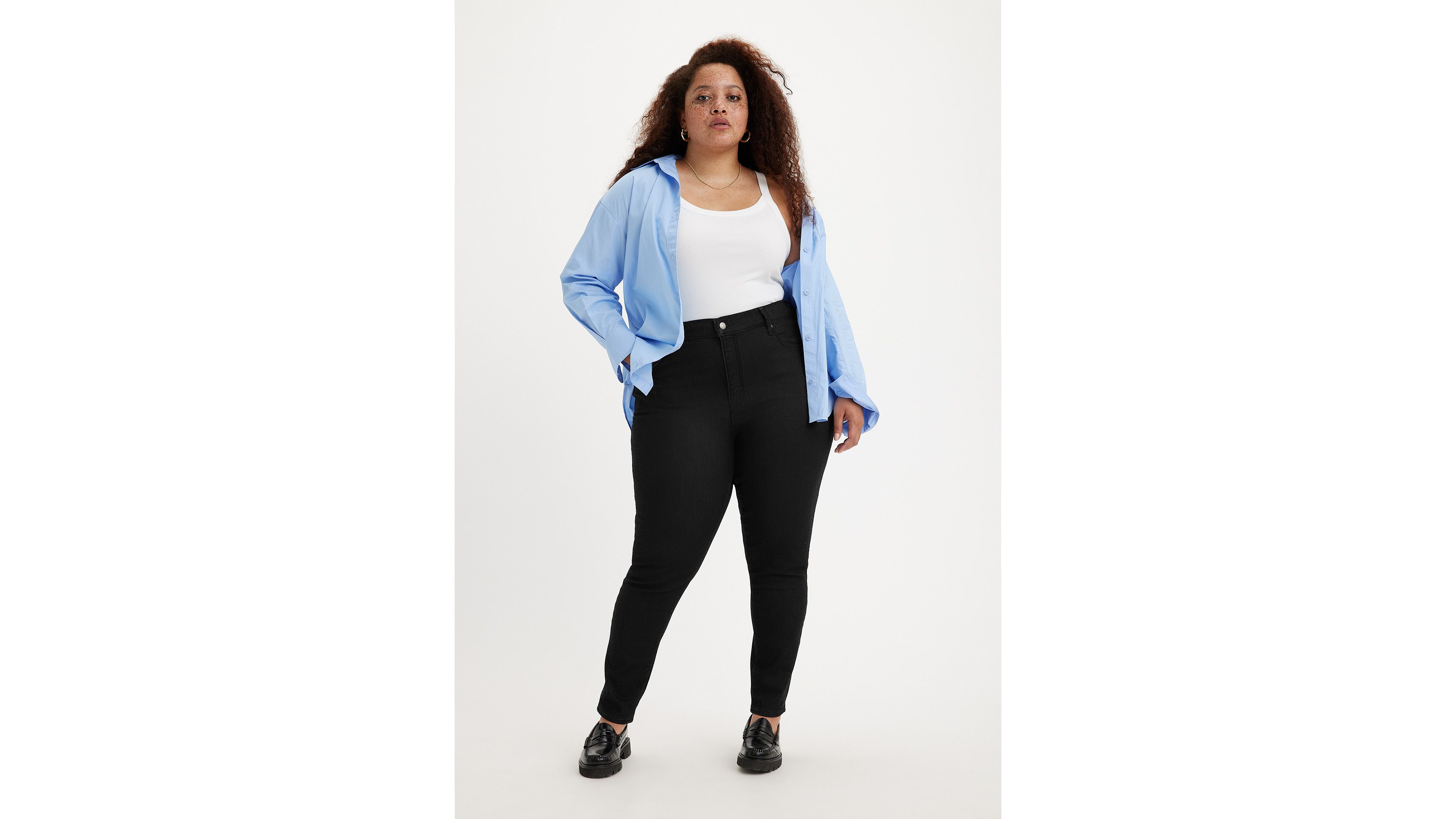 721 High Rise Skinny Jeans (plus Size) - Blue