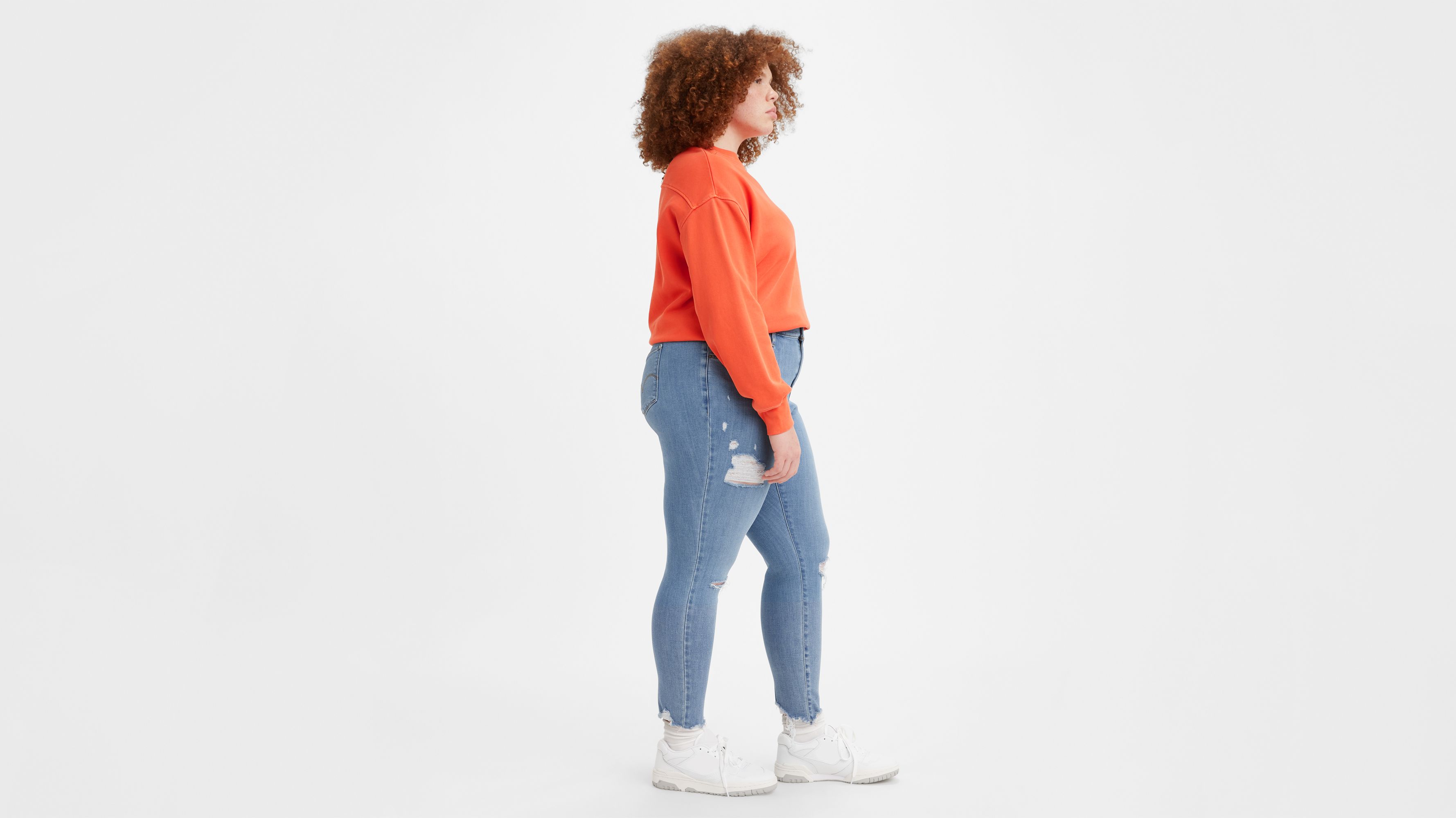 Levi's Trendy Plus Size 721 High-rise Skinny Jeans In Blue