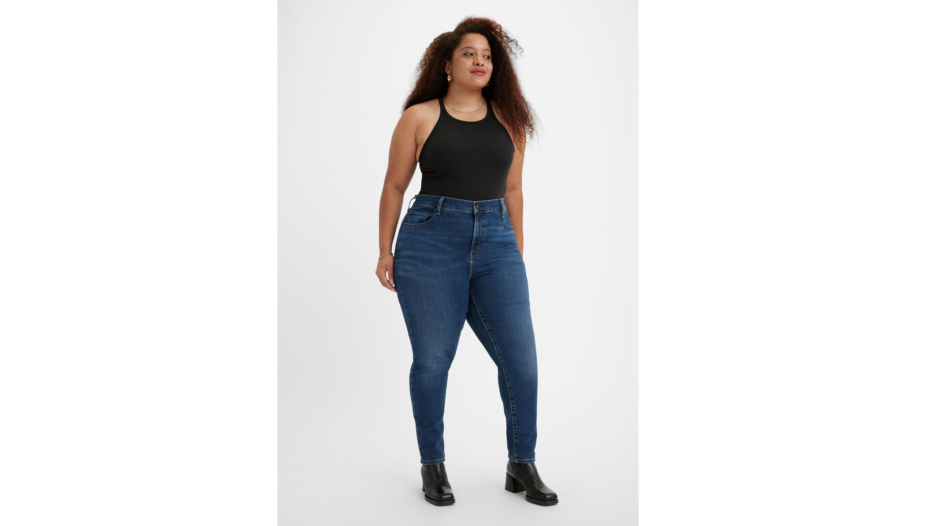 721 High Rise Skinny Jeans (plus Size) - Blue