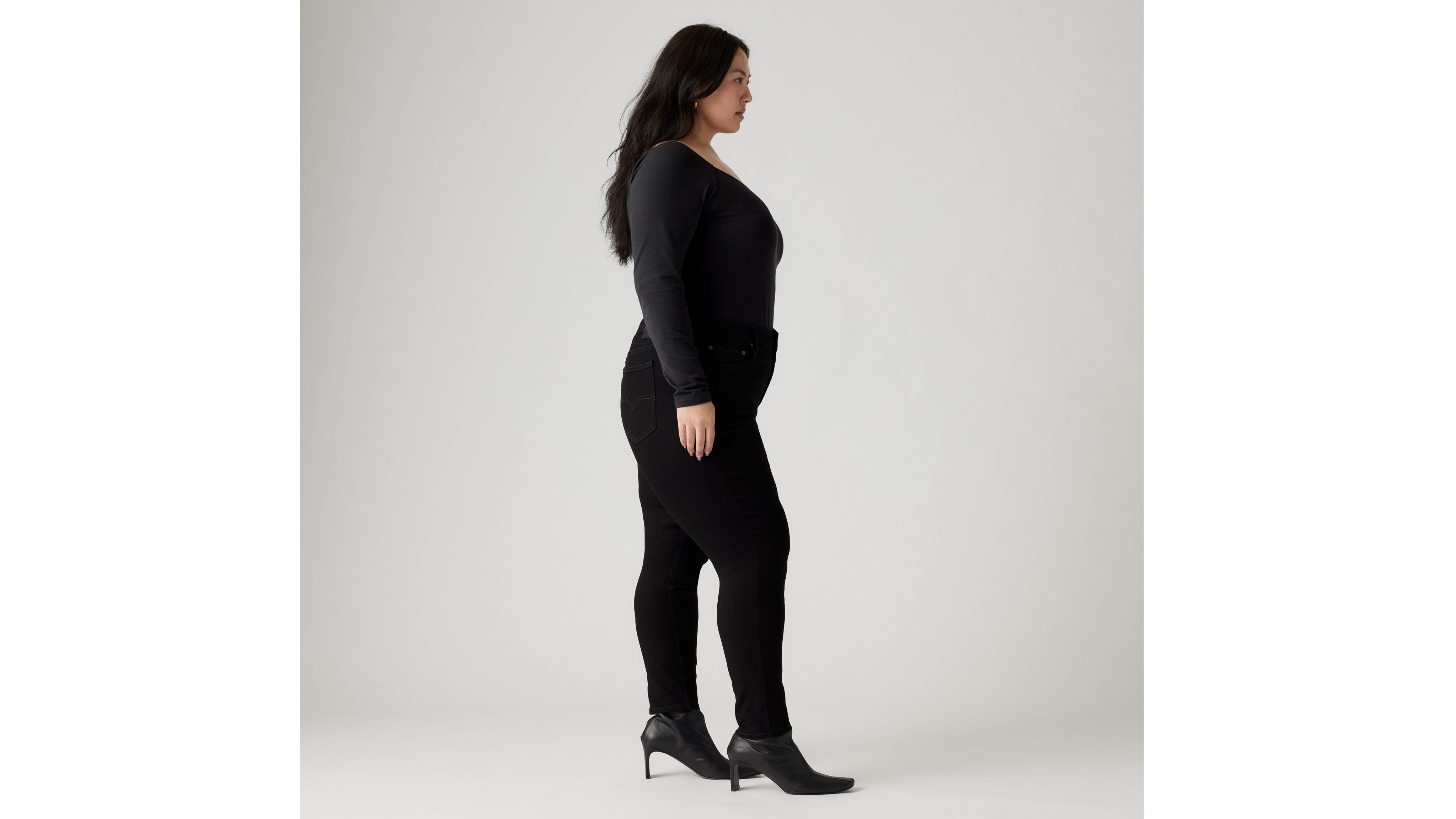 721™ High Rise Skinny Jeans (plus Size) - Black | Levi's® XK