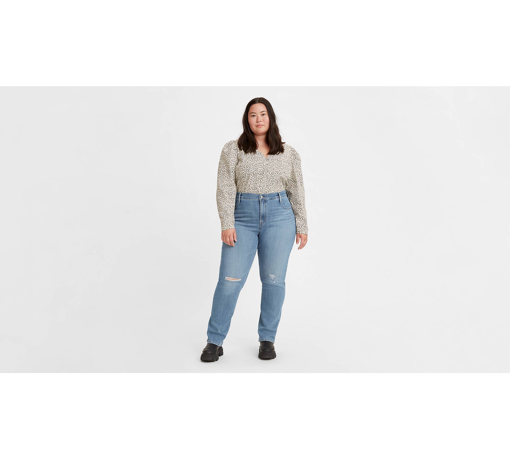 724 High Rise Slim Straight Women's Jeans (Plus) 1