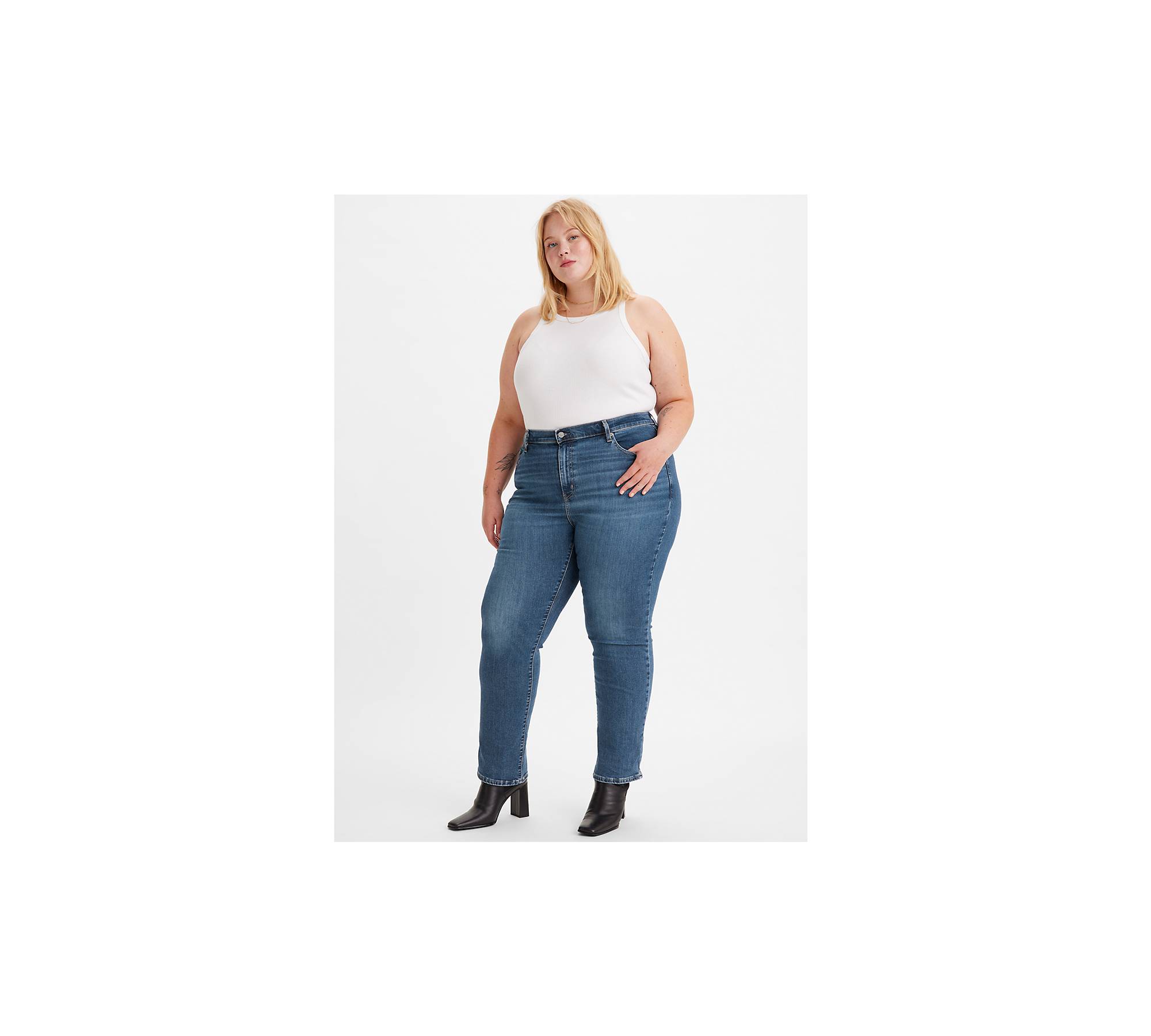kor Premium Womens Plus tamaño Stretch Azul Skinny Denim Jeans – Pantalones