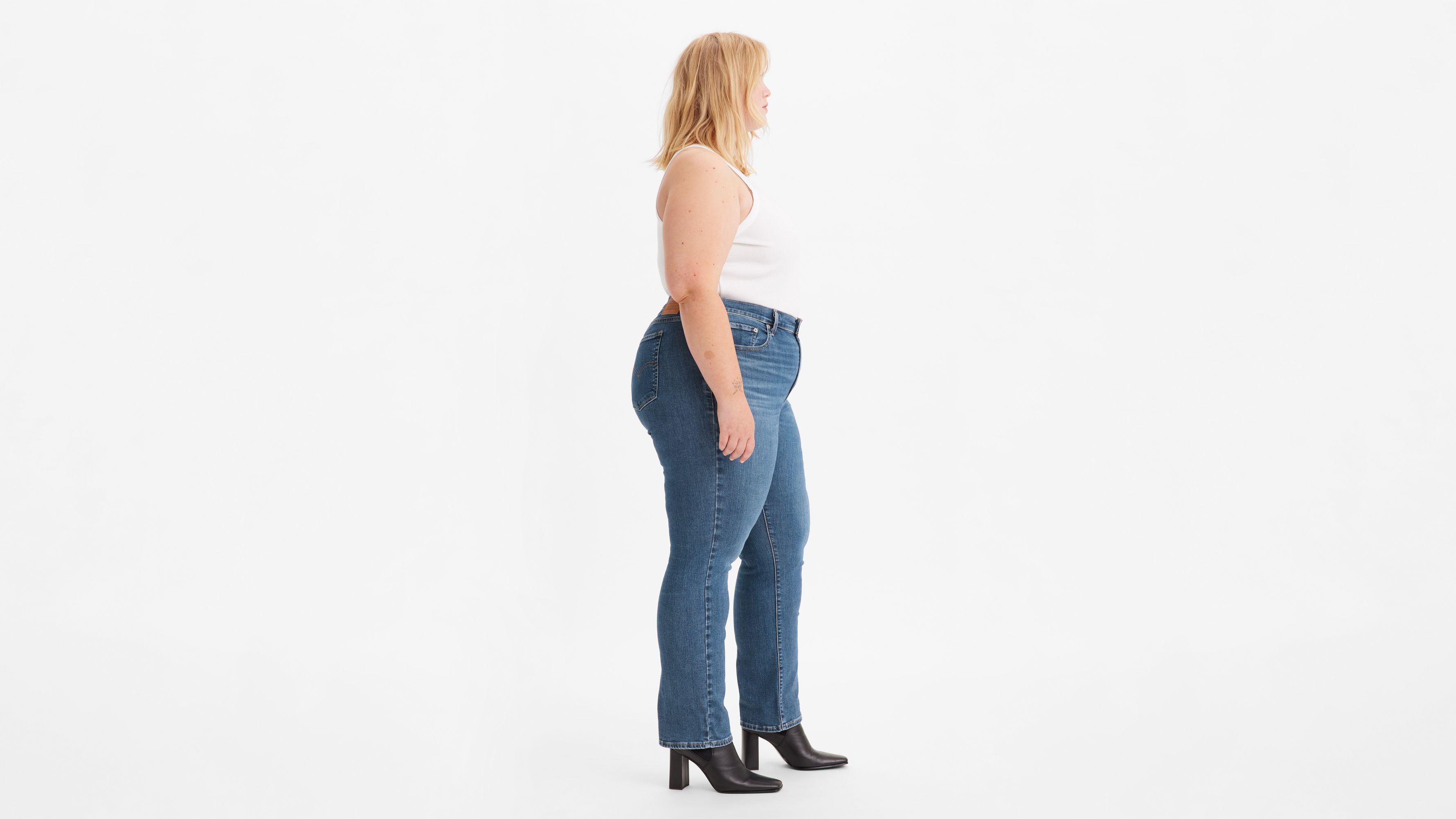 724™ High Rise Straight Jeans (plus Size) - Blue