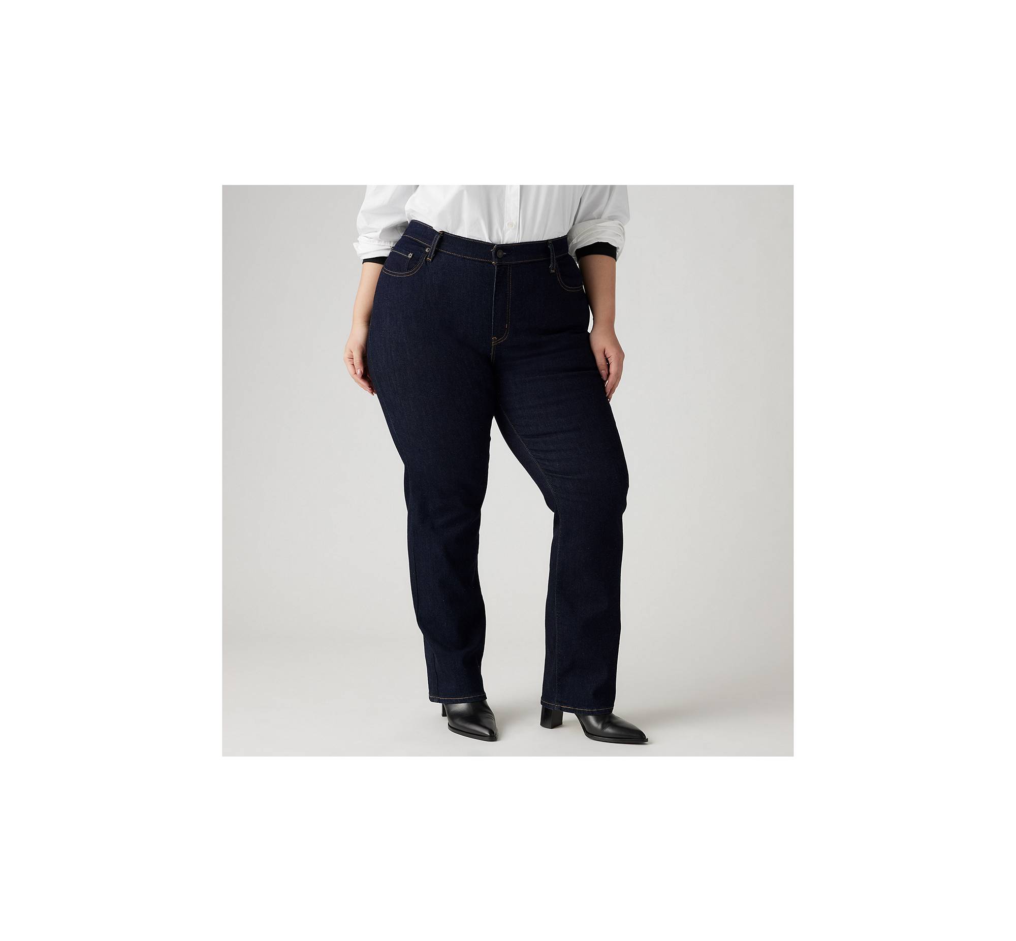 724™ High Rise Straight Jeans (plus Size) - Blue | Levi's® GB