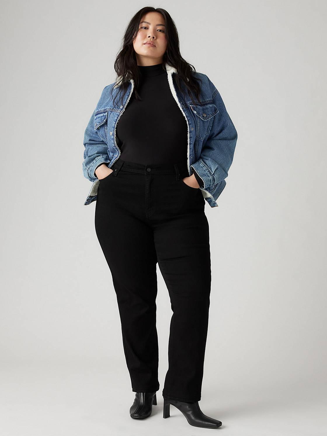 724™ High Rise Slim Straight Jeans (Plus Size) 1