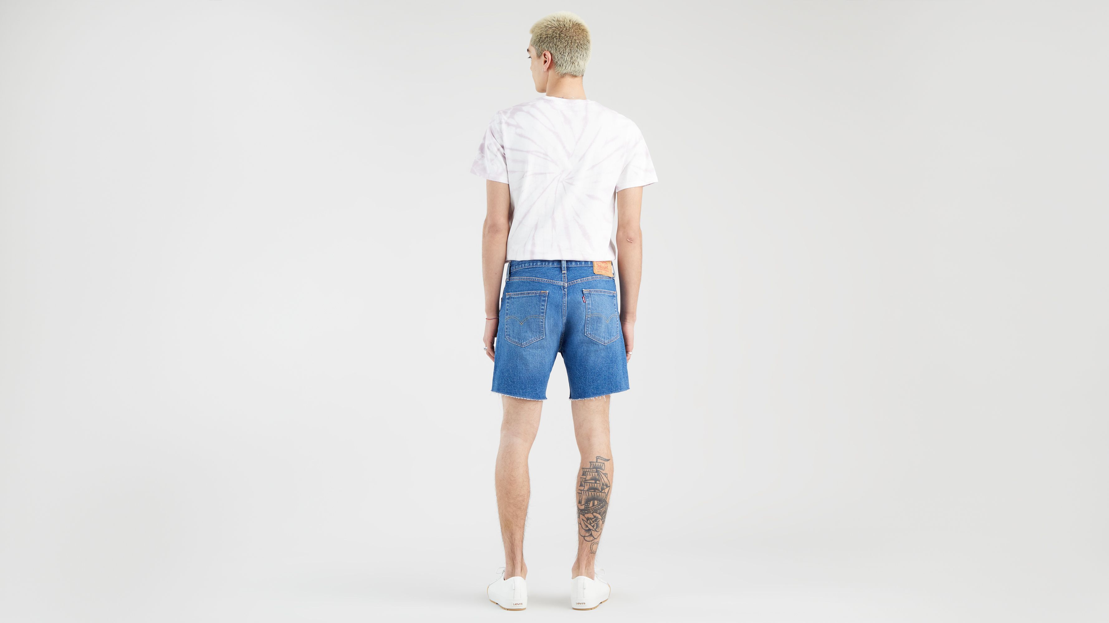 levi's 501 cutoff shorts white