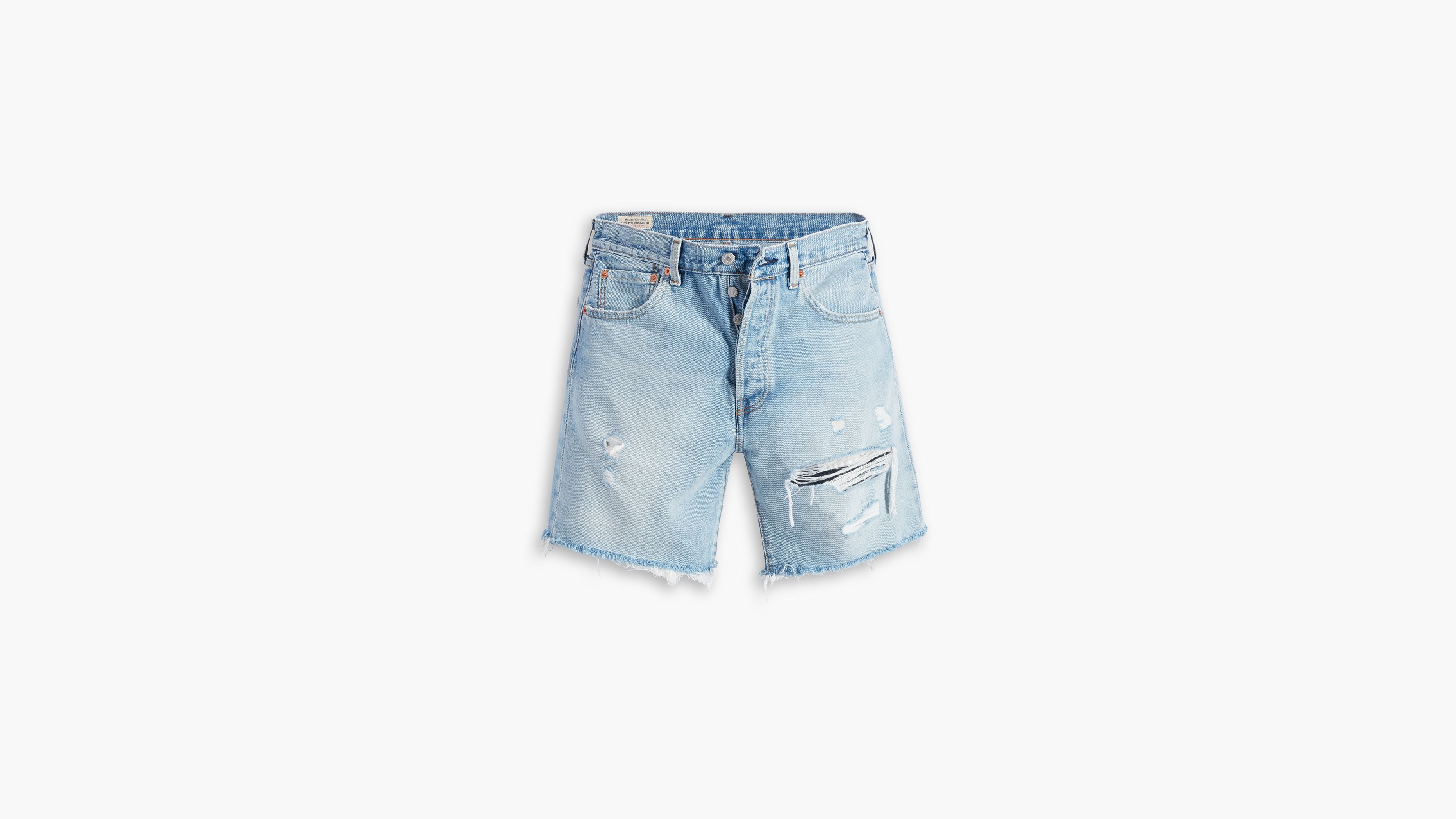 Waiting For A Sign Cut Off Denim Shorts - Light Wash