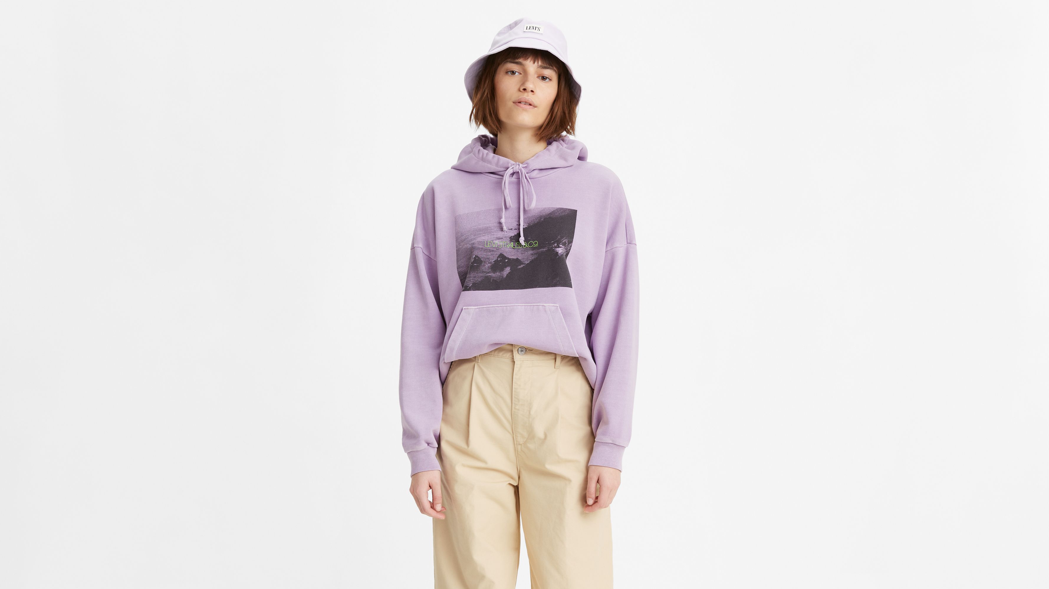 levis purple hoodie