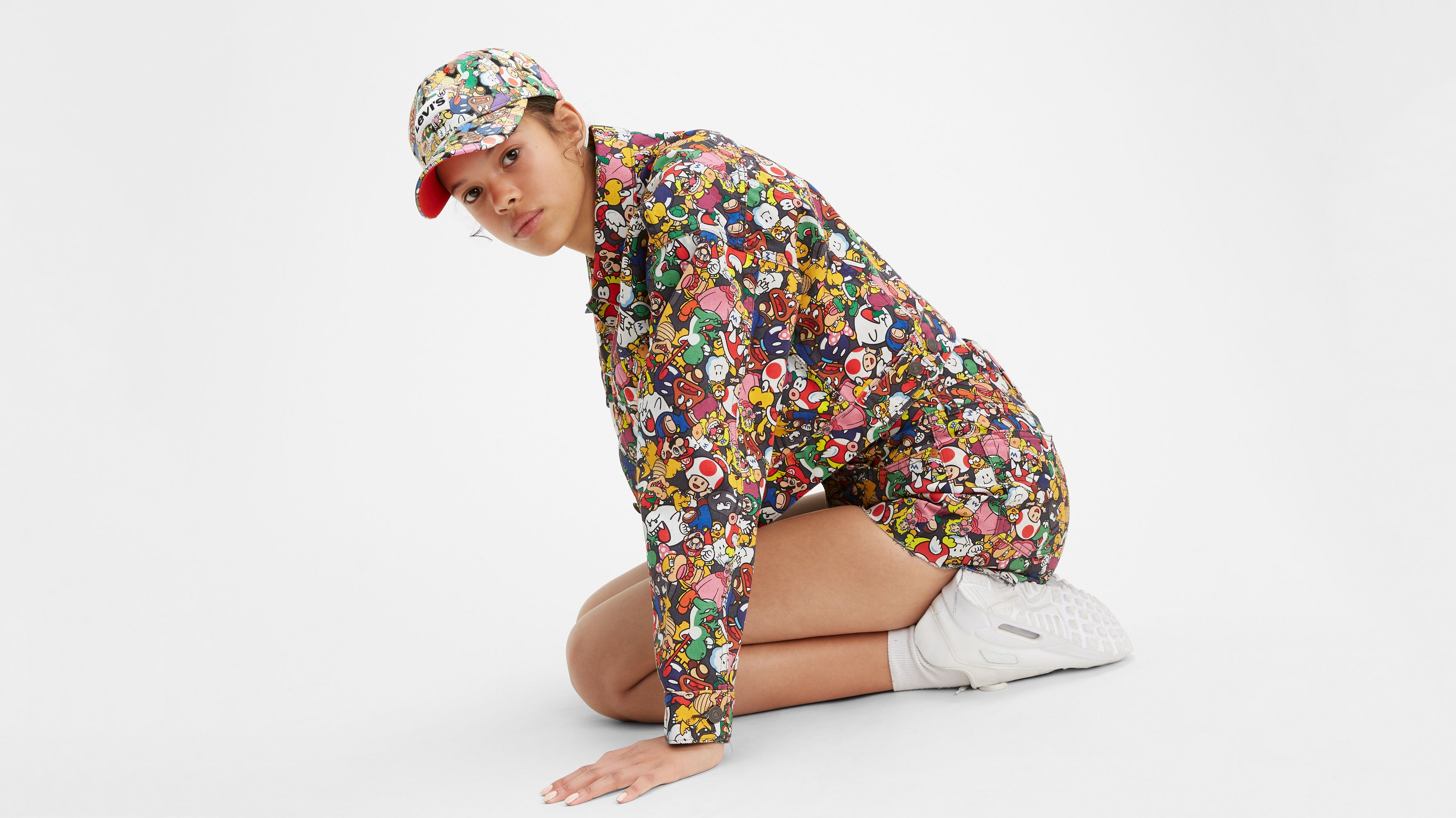 Levi's® x Super Mario Cropped Dad Trucker Jacket 3