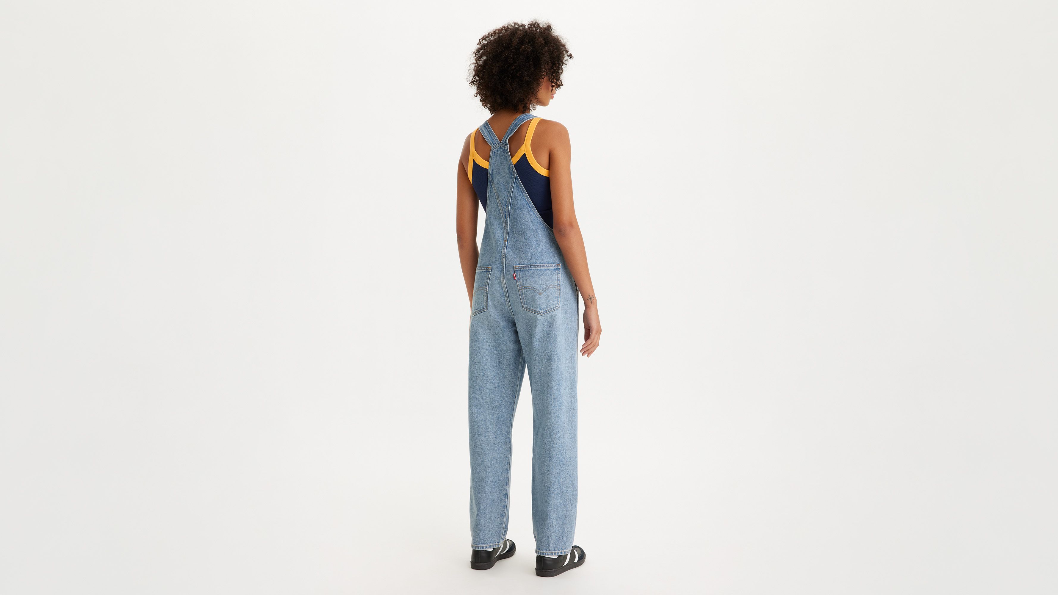 Vintage Elastic Low Back Overalls 