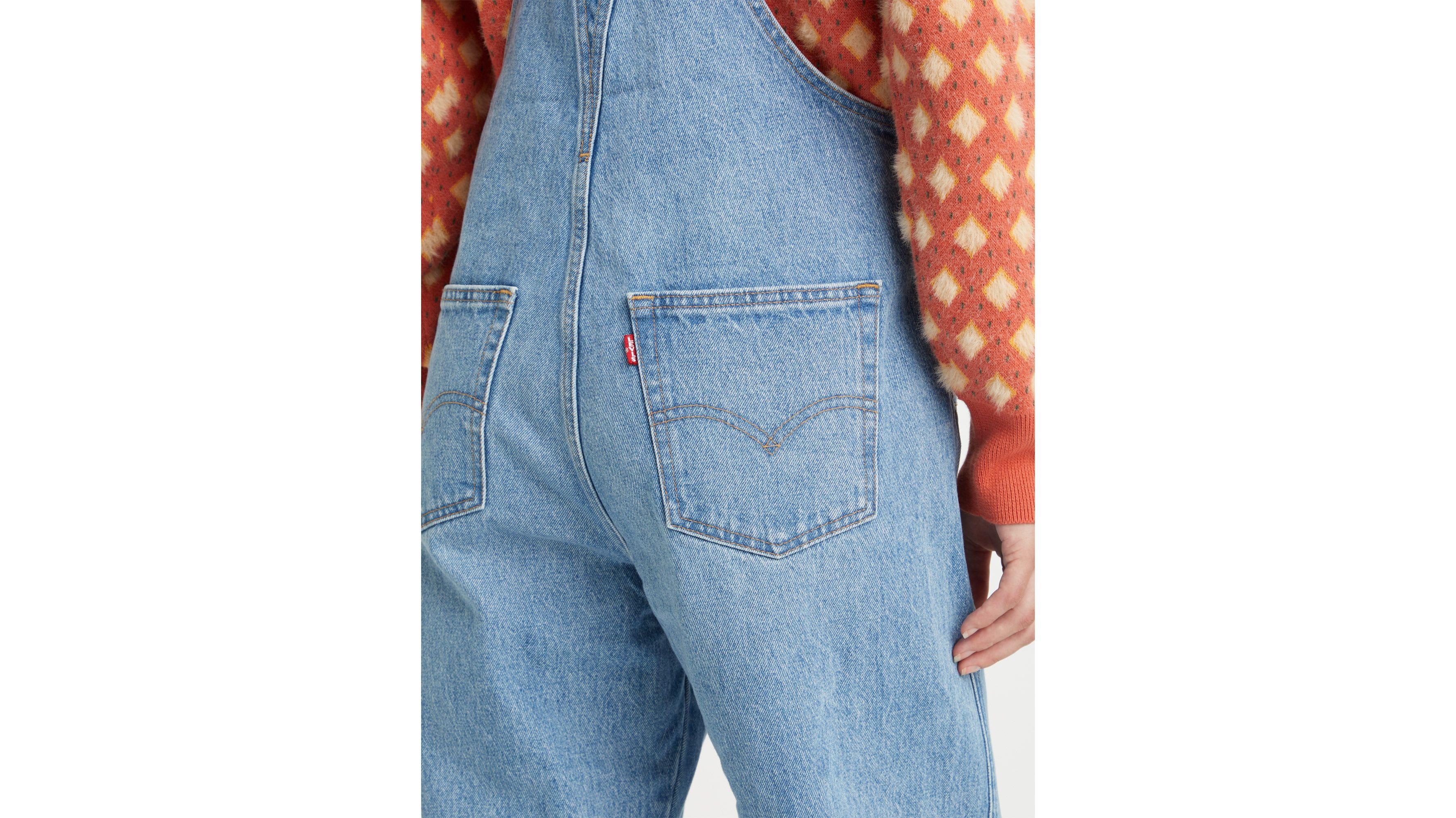 パンツ +DEINET+ VINTAGE DENIM OVERALL IN BLUE KDTDL4S54115300F Denim Overalls Salopettes Bleached Color Unisex – BOBSON JEANS