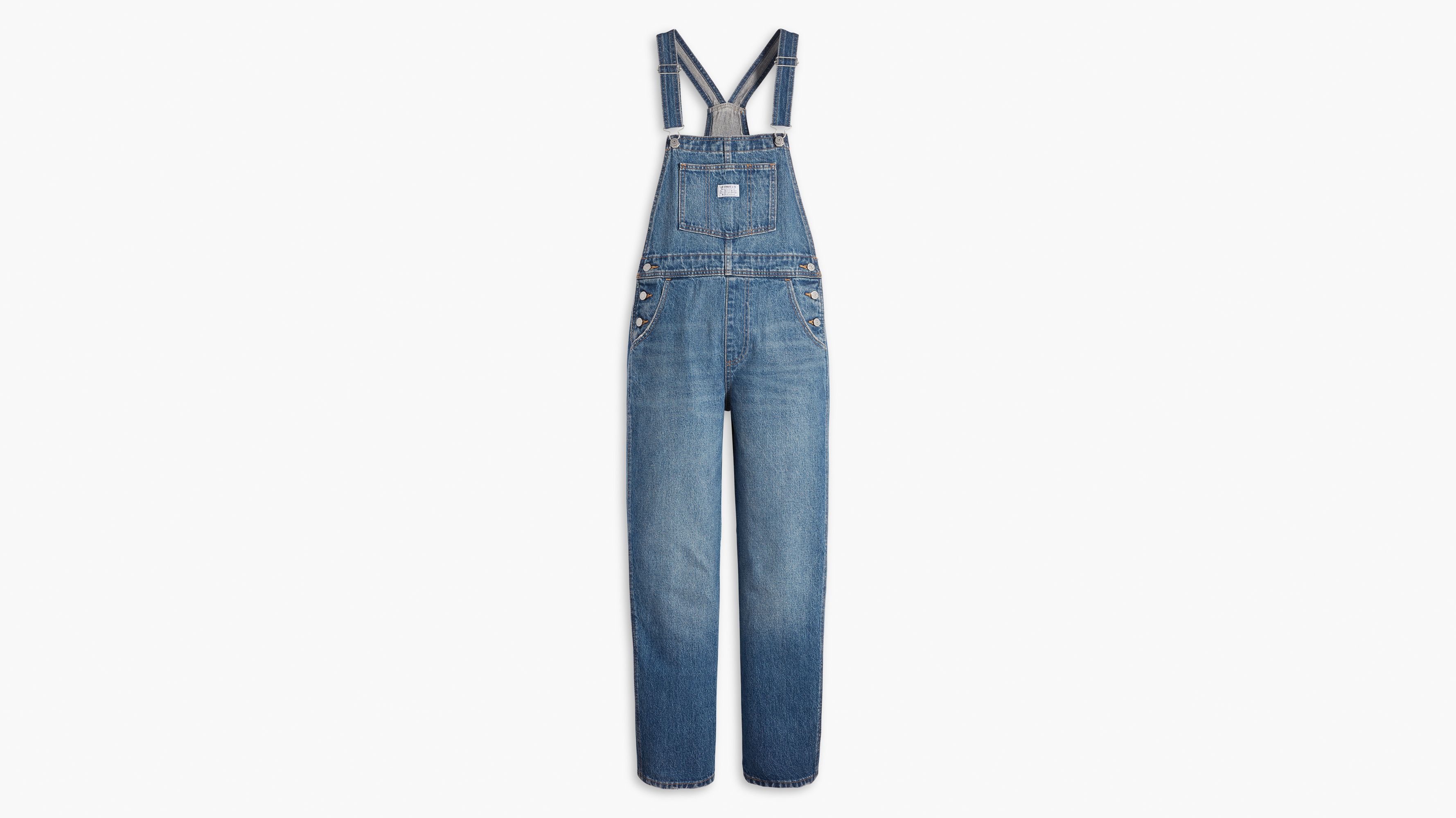 Vintage black denim overalls, Levi's, Women's Jumpsuits