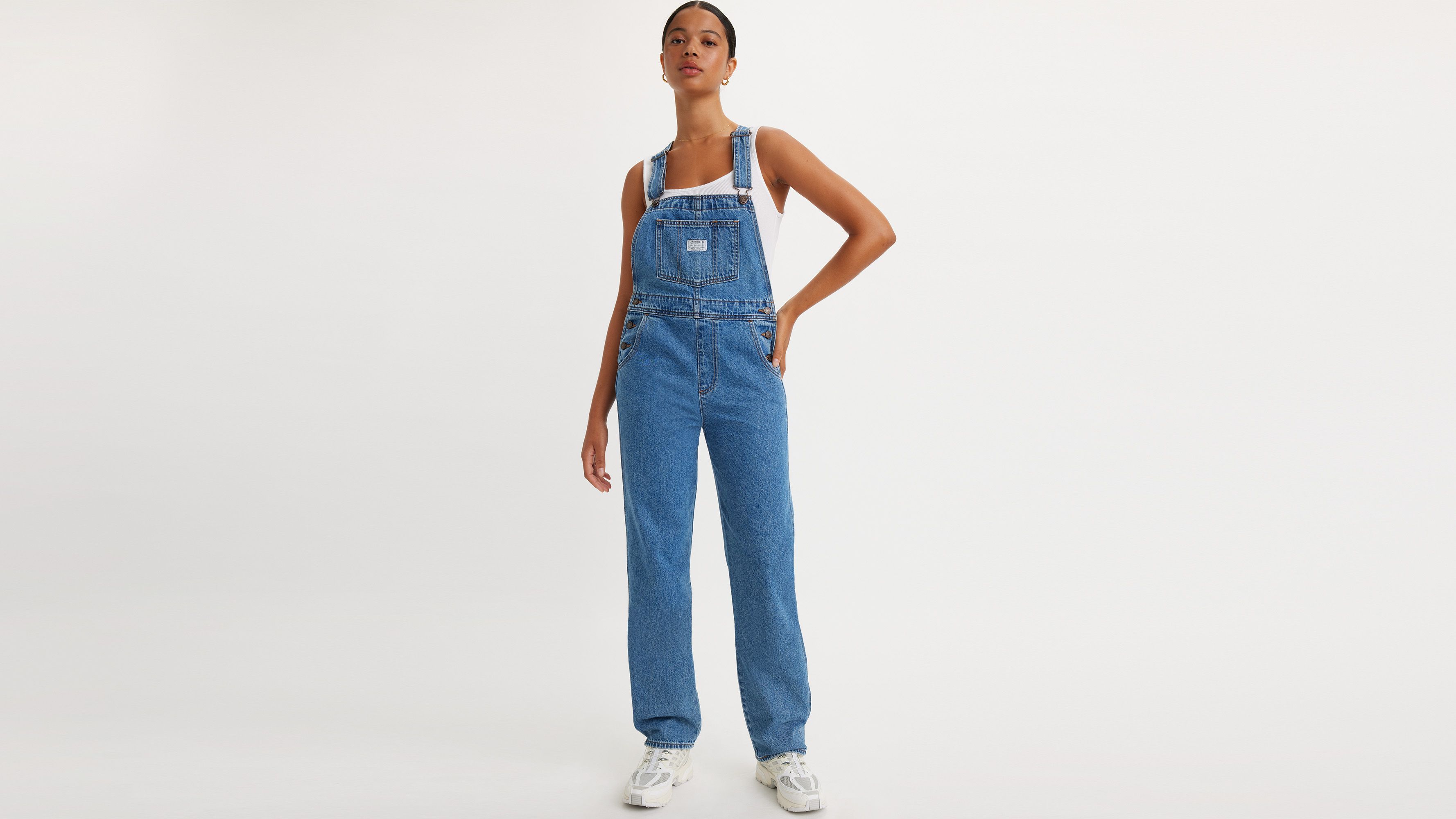 Women's - Vintage Oversized Dungarees in Dayle Vintage Wash