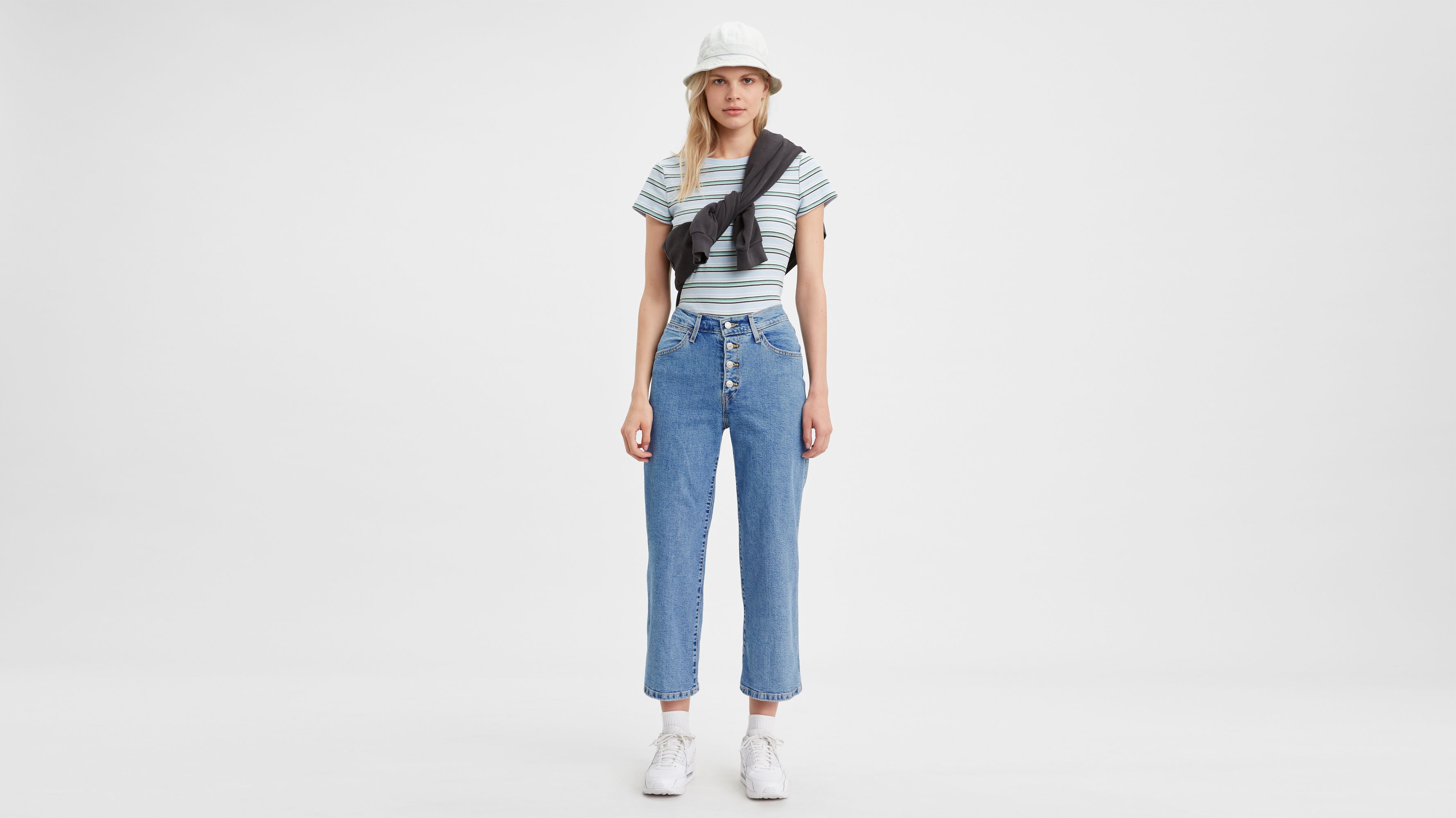 levi's mile high crop flare jeans