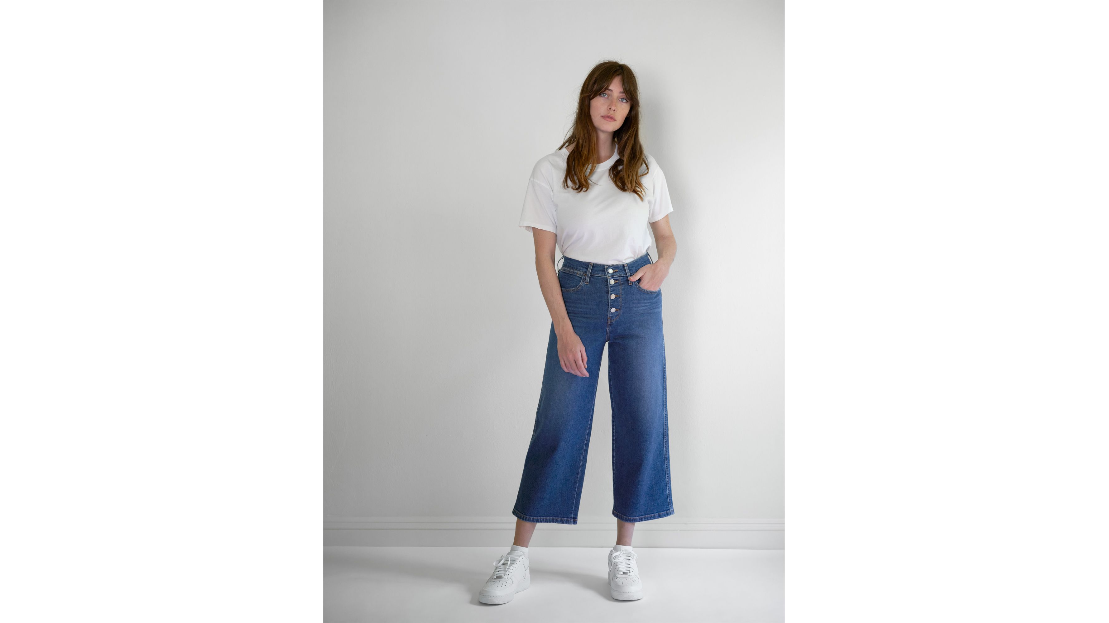 levi's wide leg cropped jeans