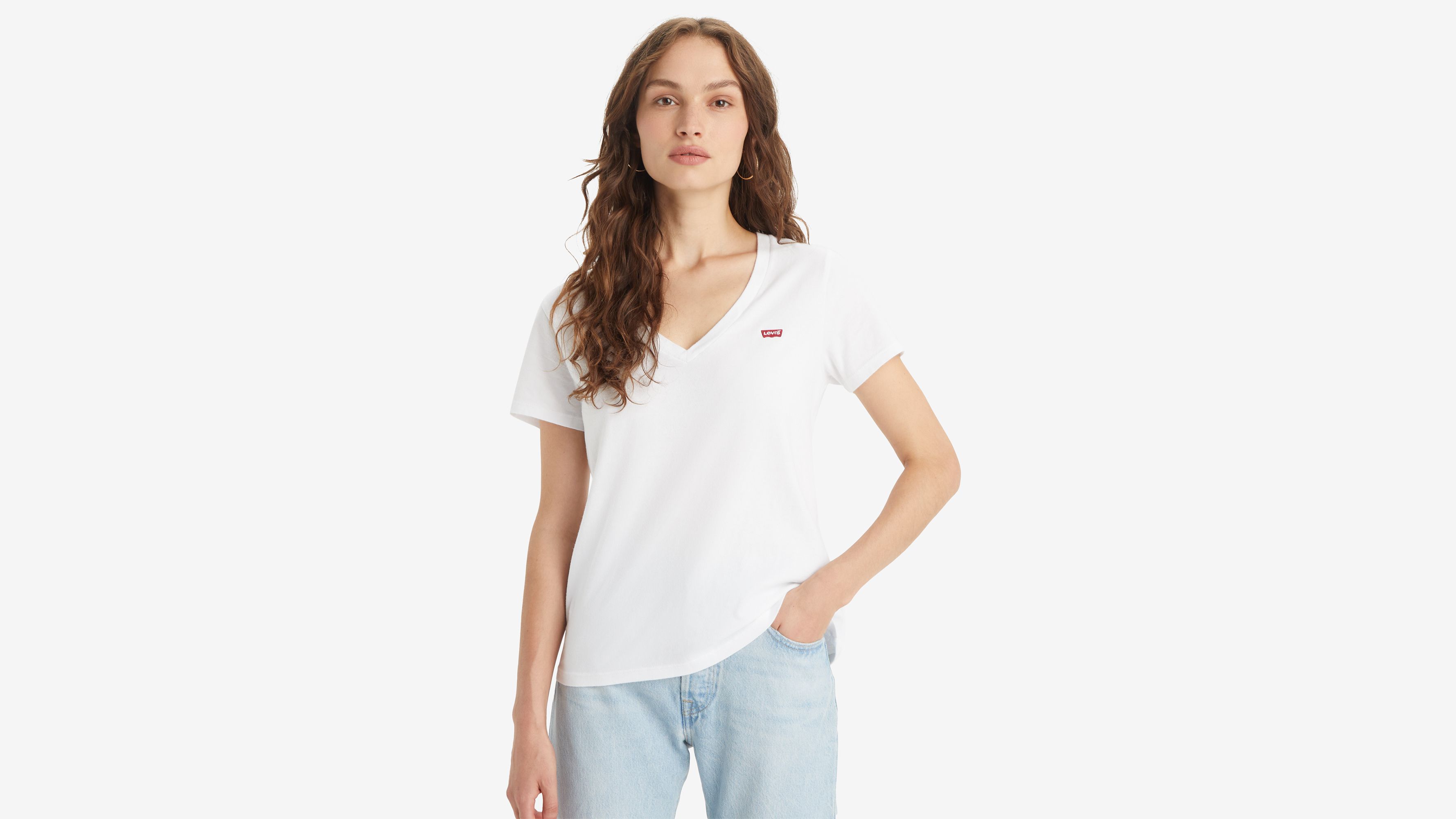 Tee shirt levis rouge cheap et blanc