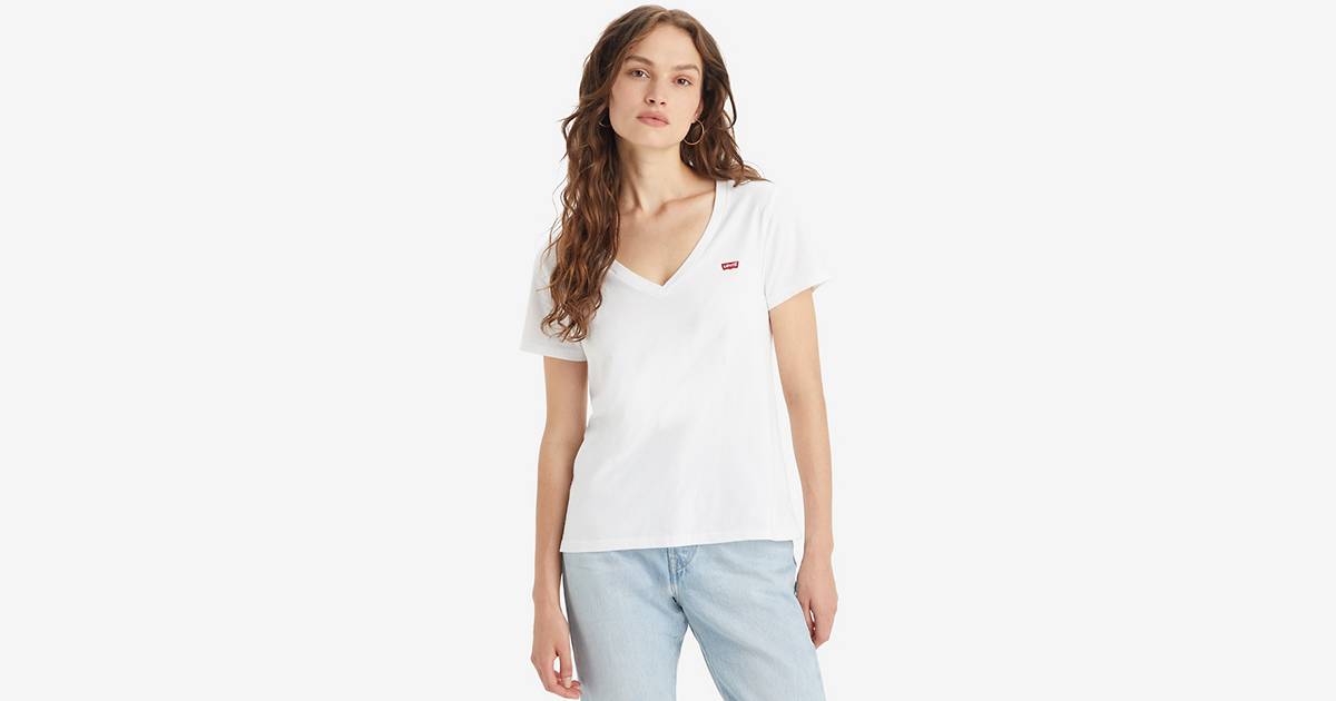 The Perfect V-neck - White | Levi's® EE