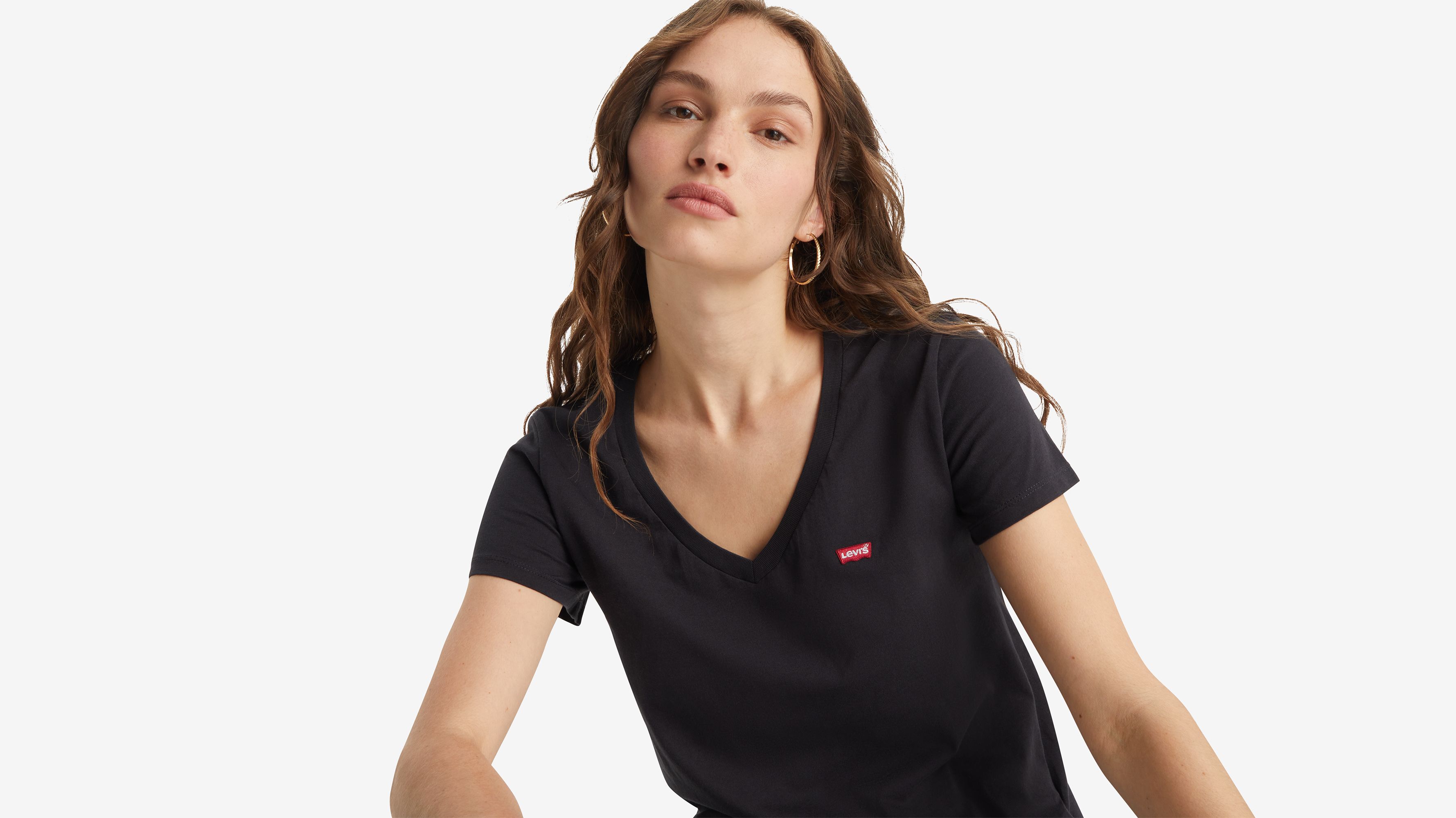 Levi's v neck black t outlet shirt