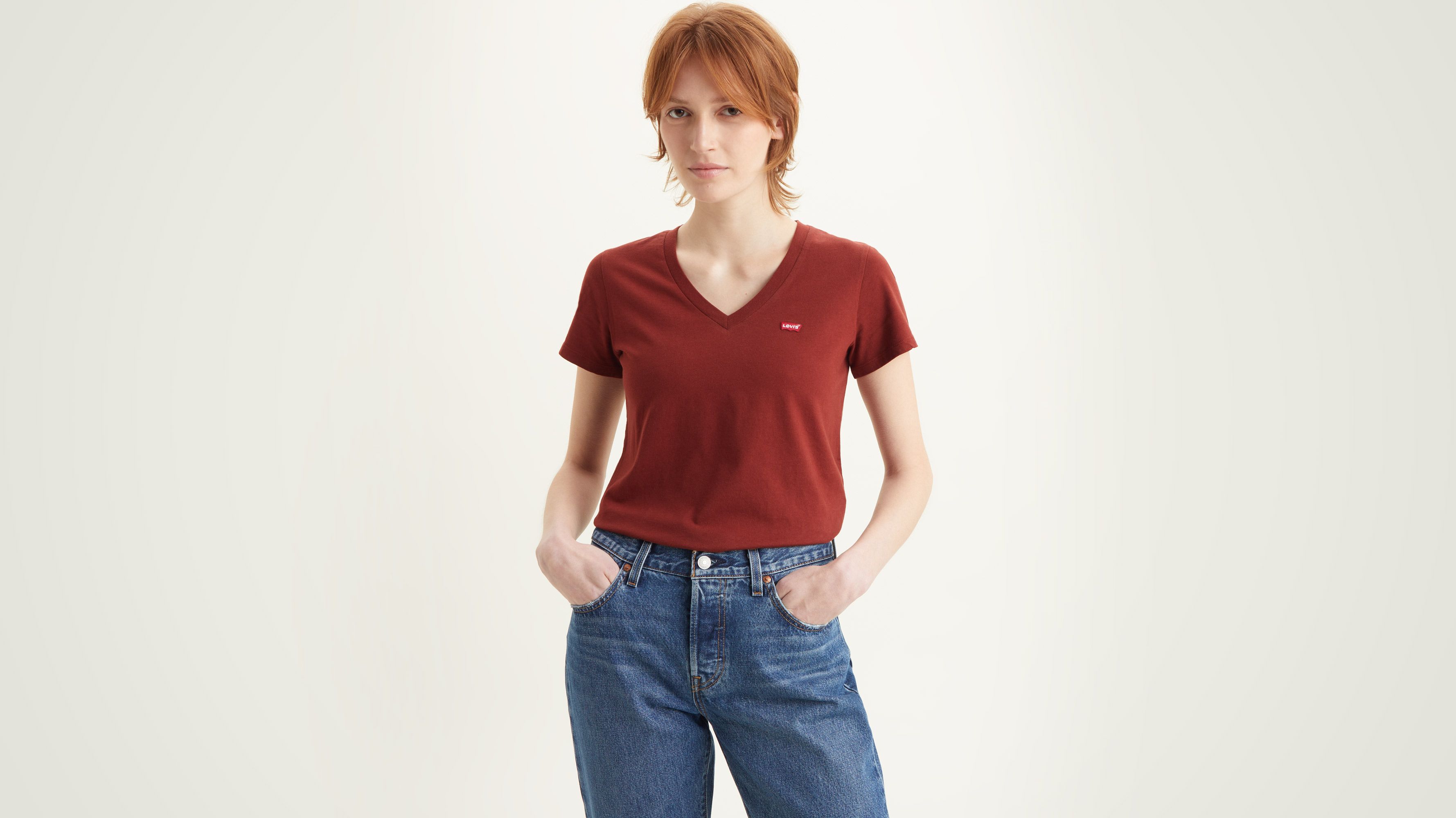 Perfect Vneck Tee Brown Levi's® IT