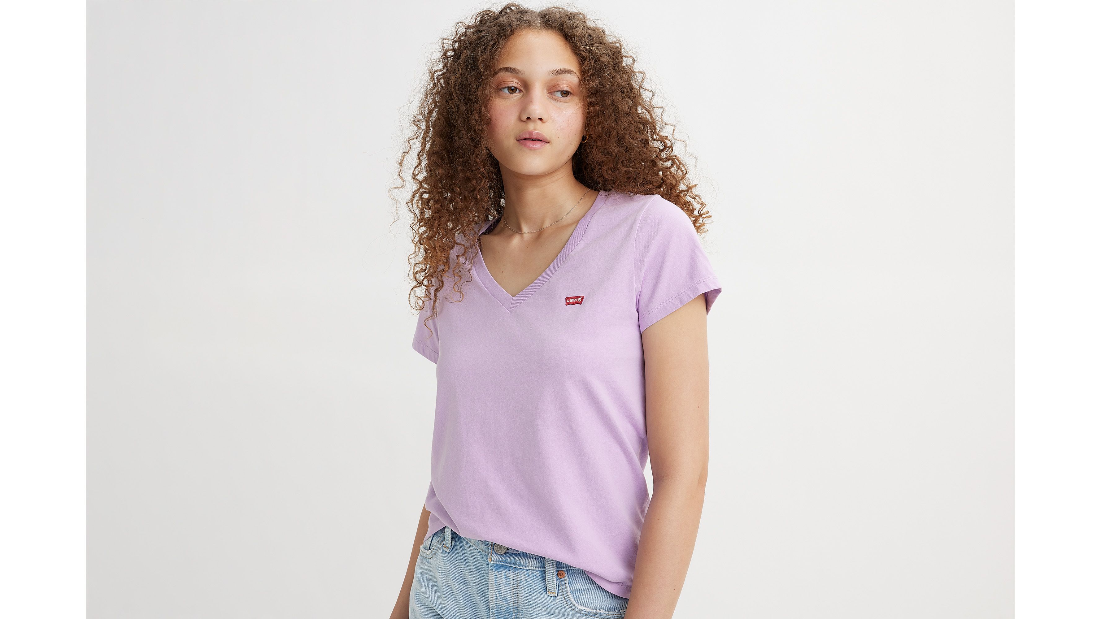 Perfect V-neck Tee - Purple | Levi's® DE