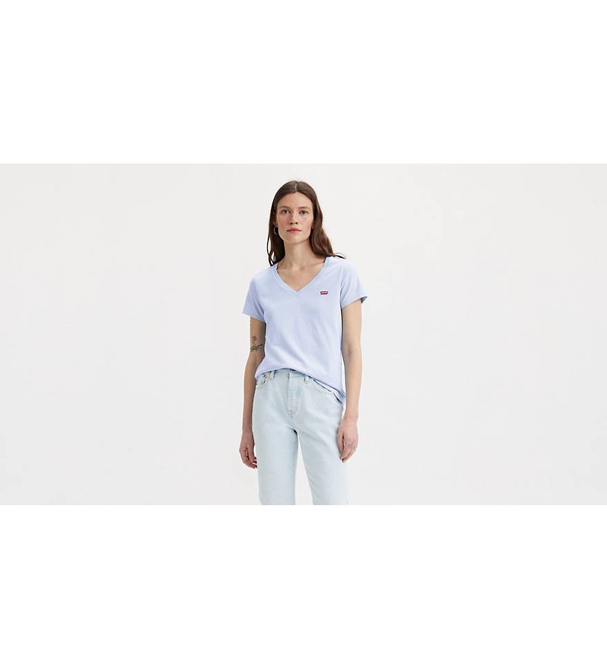 The Perfect V-neck Tee - Blue | Levi's® GB