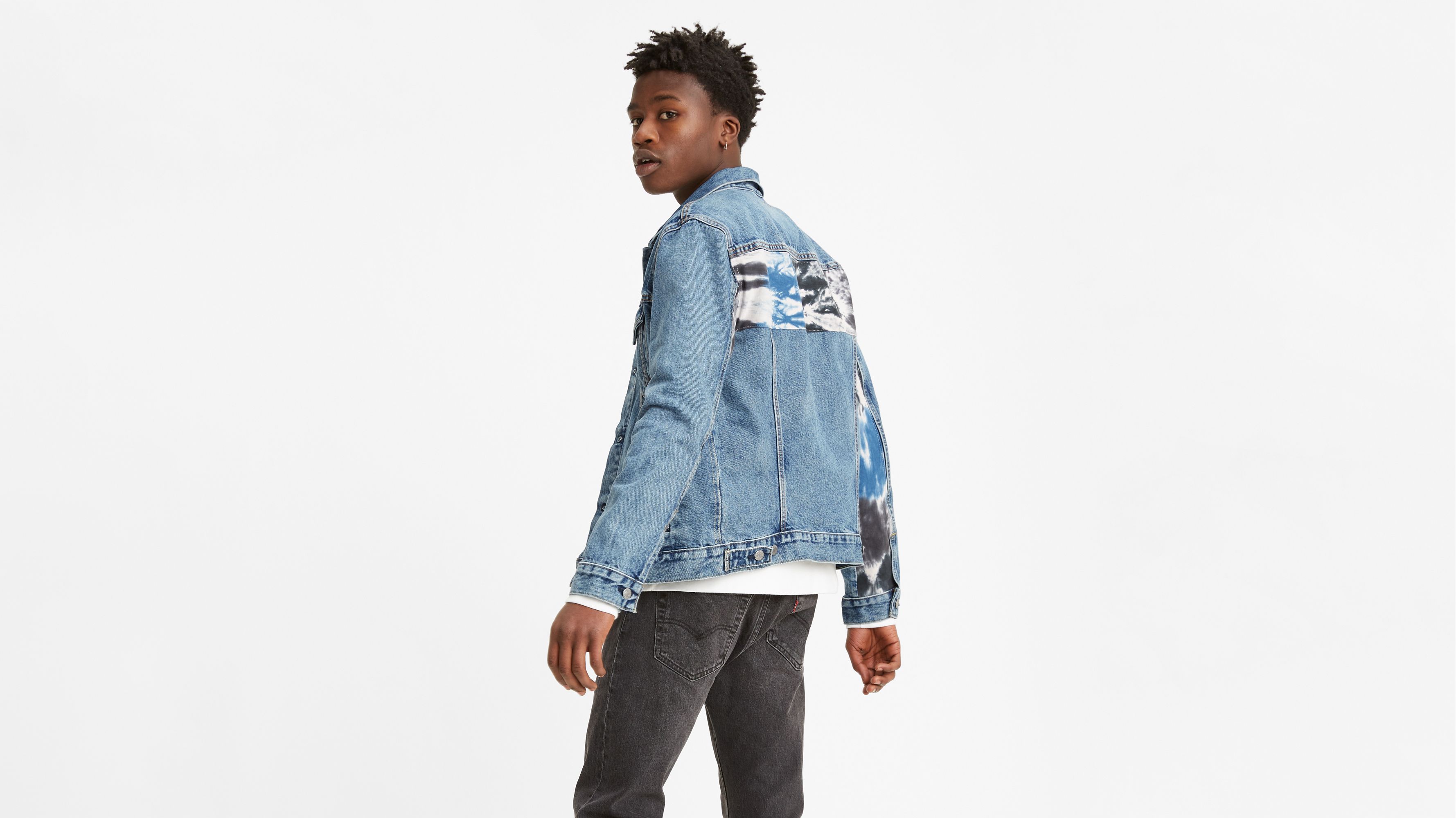 tie dye levi jacket