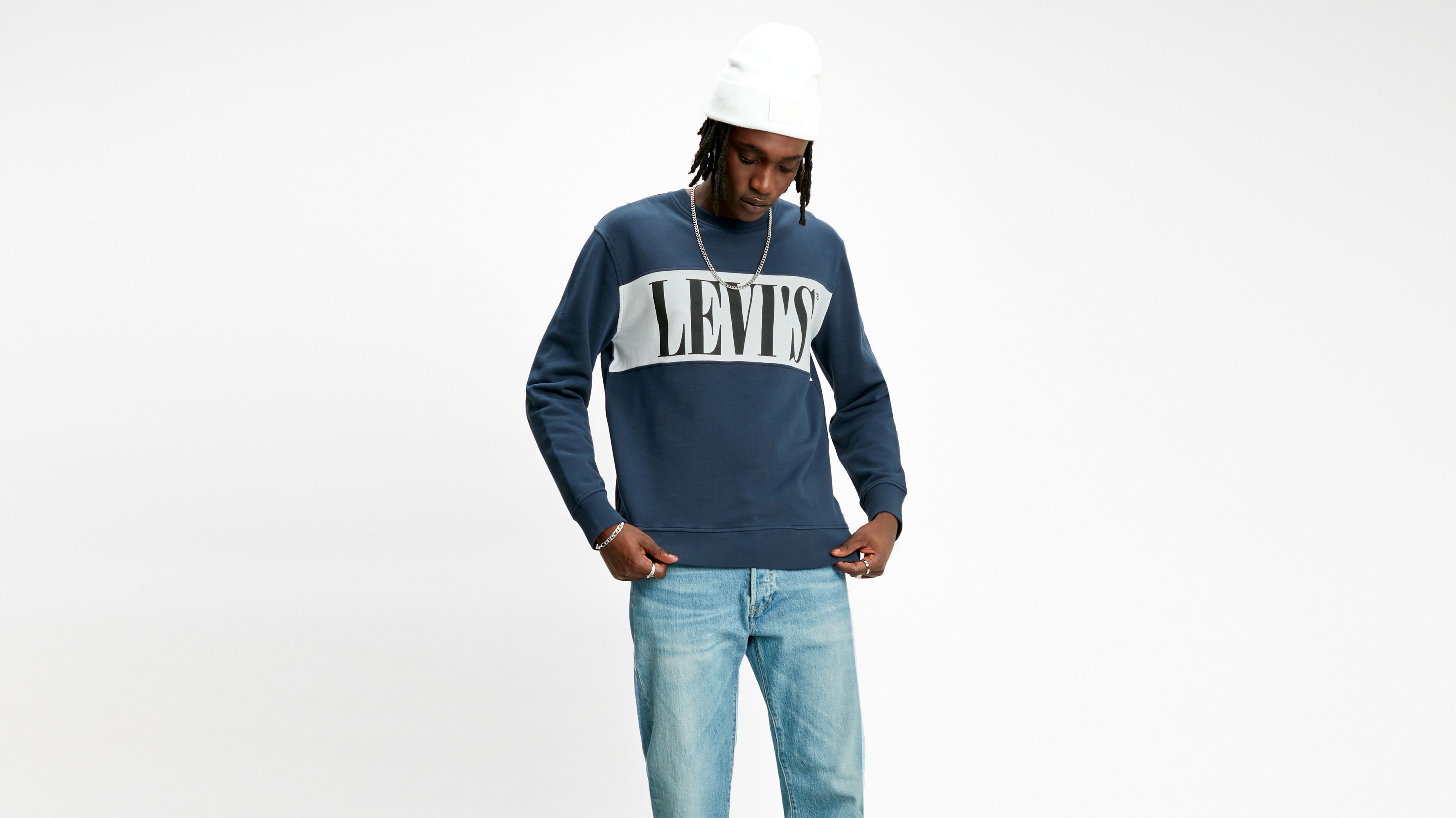 levis colorblock crewneck