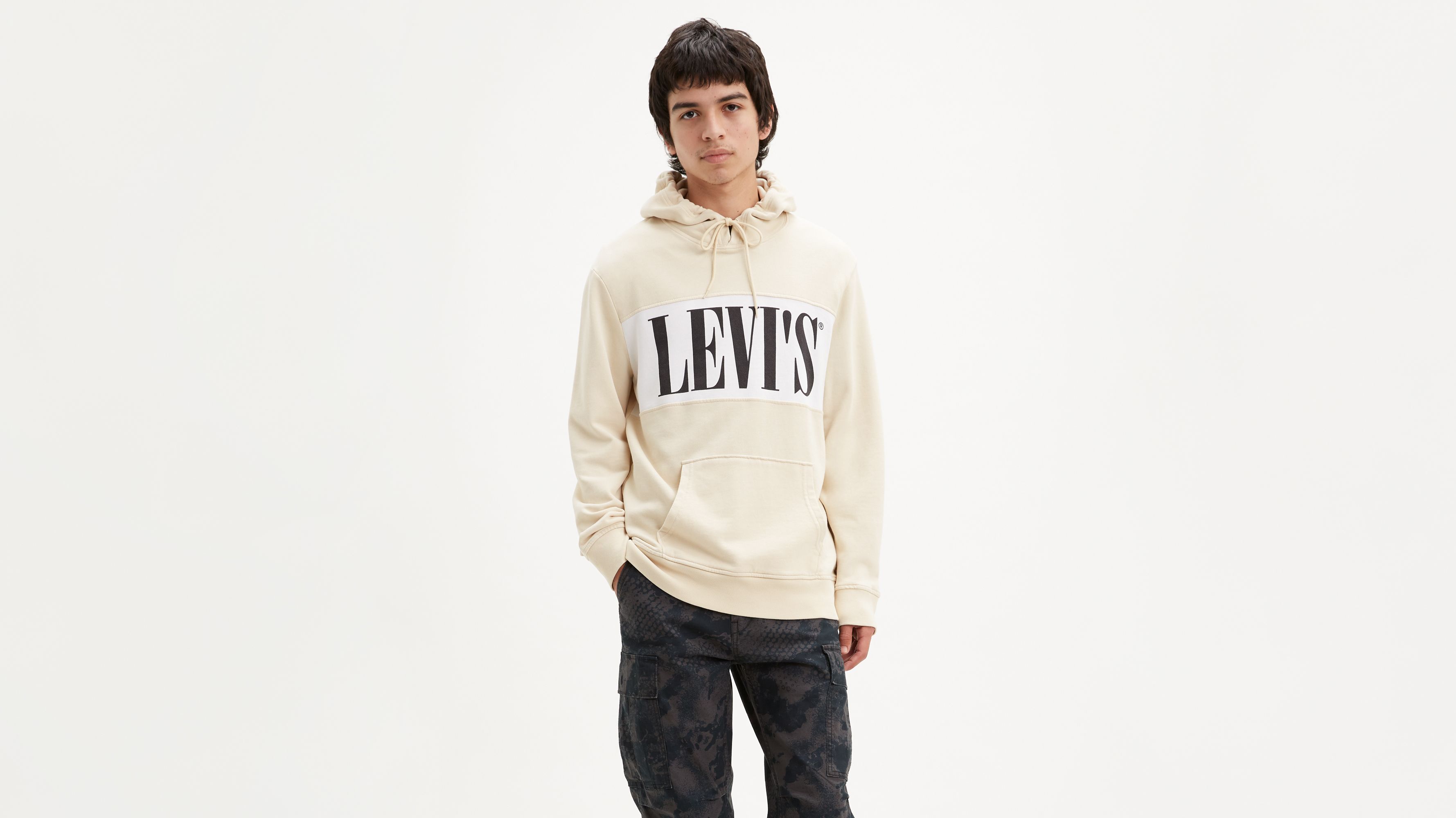levi's color block hoodie