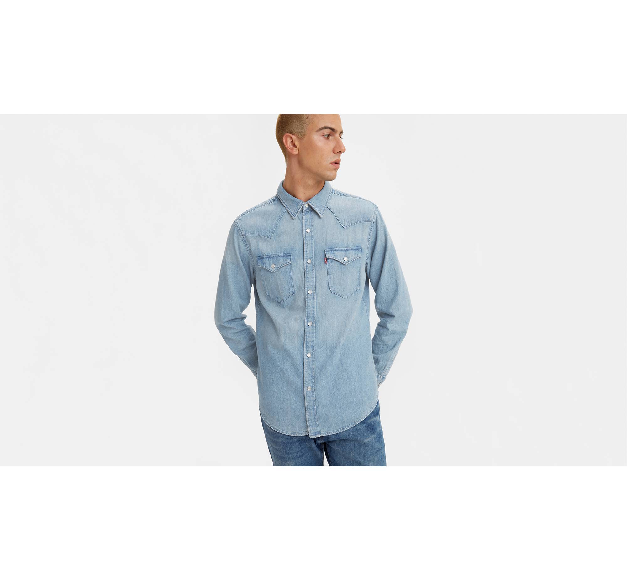 Barstow Western Standard Fit Shirt - Blue | Levi's® CZ