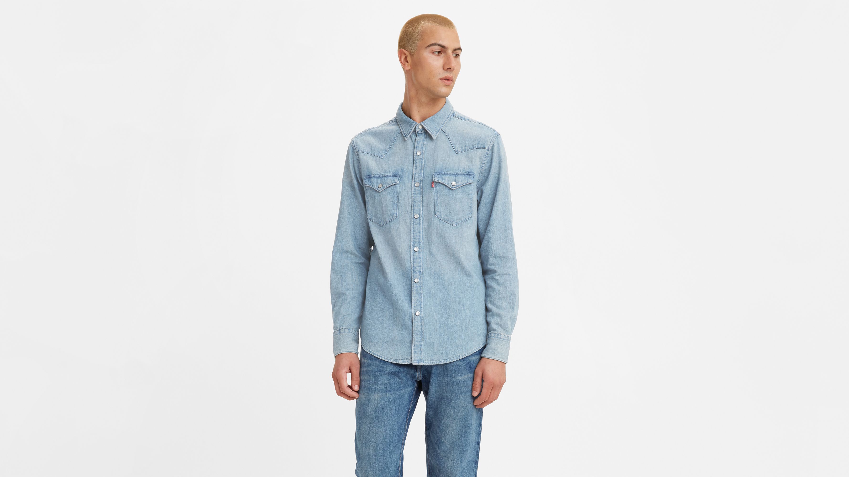 Barstow Western Denim Shirt - Light Wash