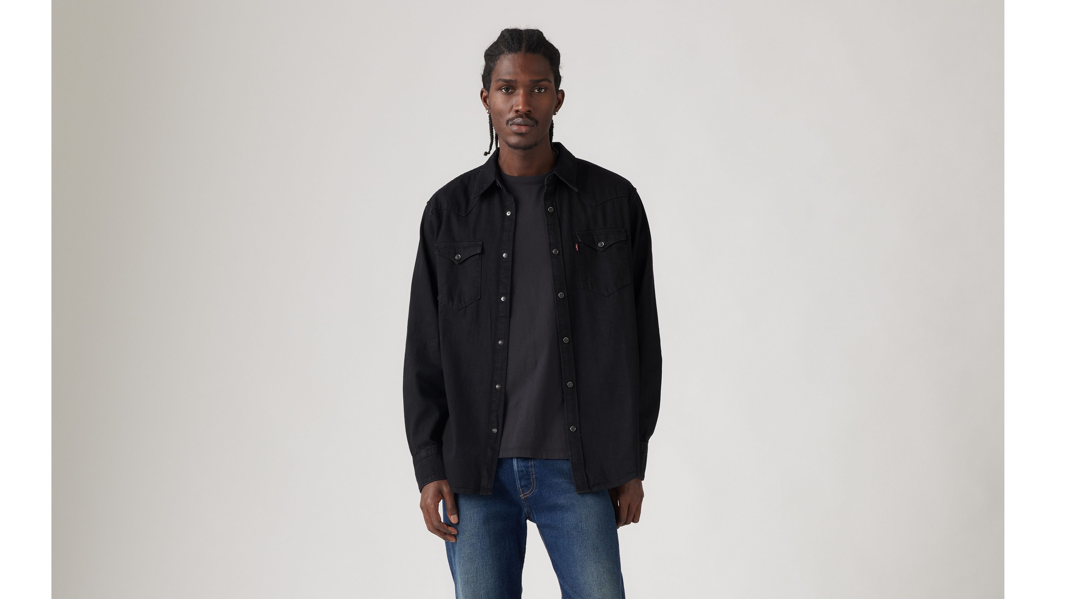 levi's men's barstow western denim shirt