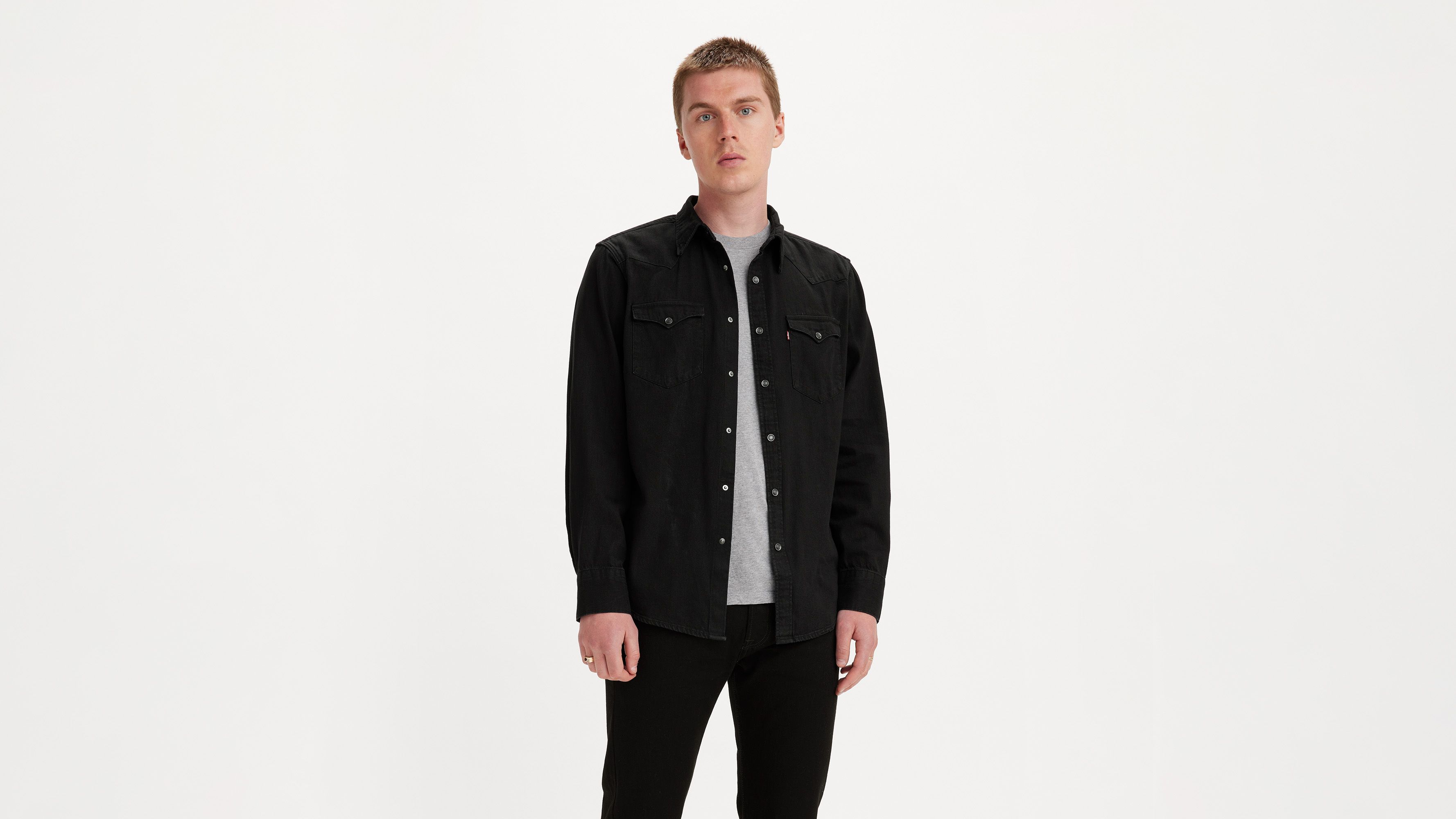 levi's barstow western shirt black