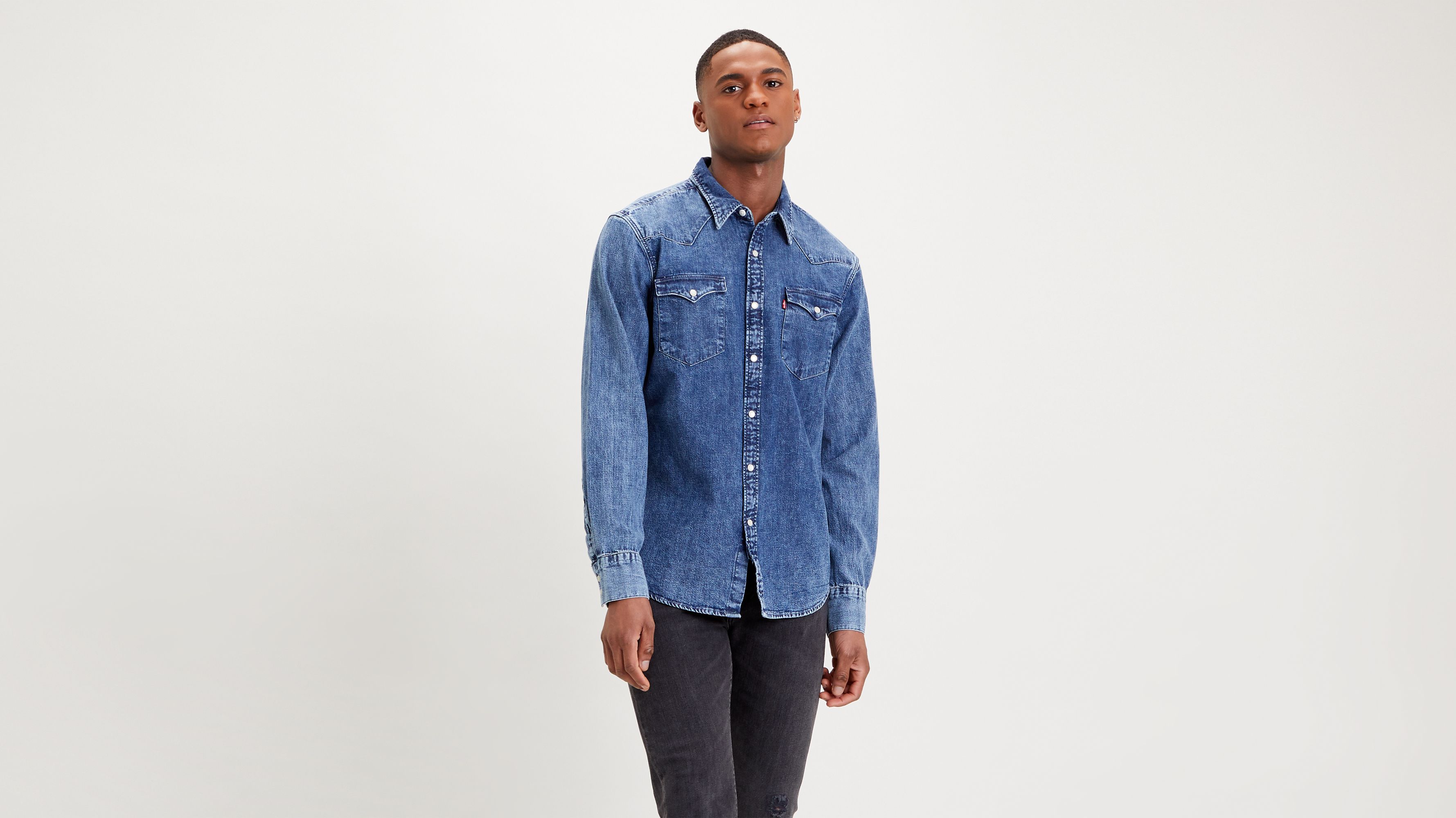 barstow western denim shirt