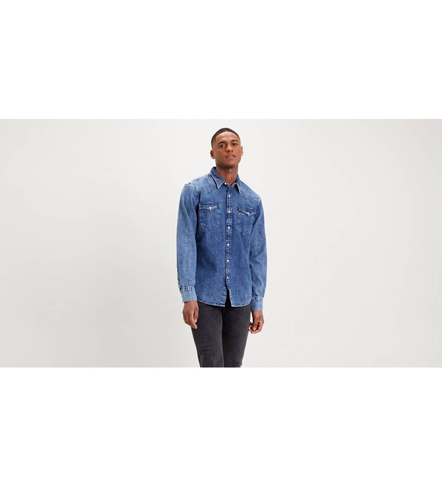 Barstow Western Standard Fit Shirt - Blue | Levi's® DE