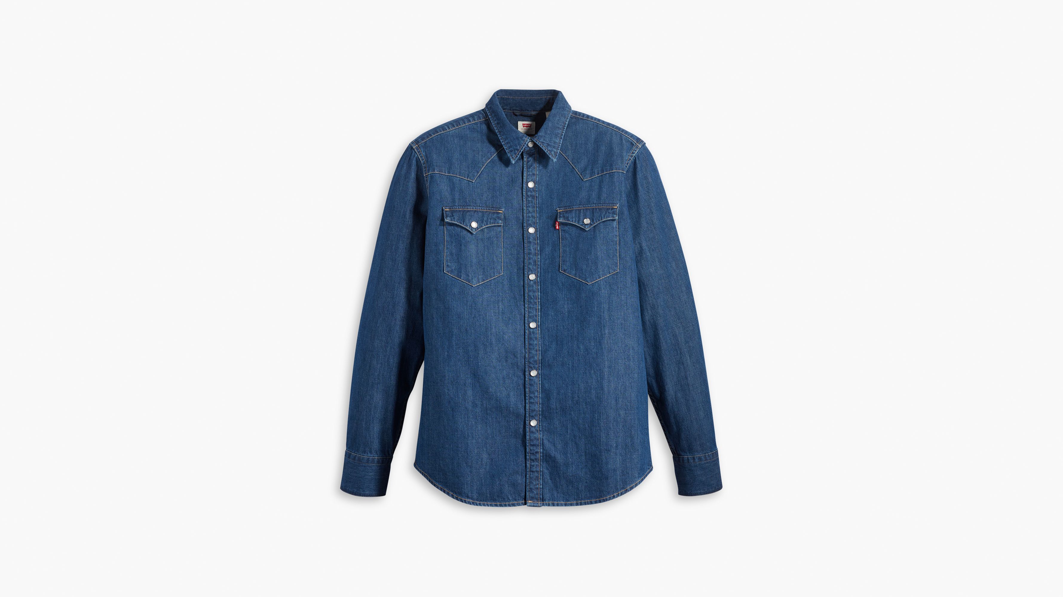 Barstow Western Denim Shirt - Medium Wash