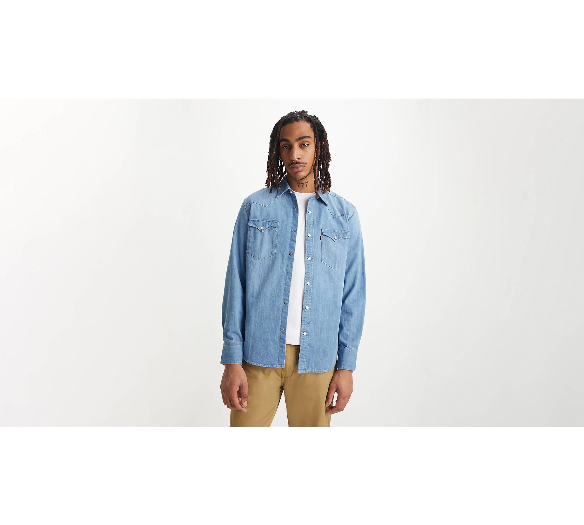 Barstow Standard Fit Western Shirt - Blue | Levi's® GB