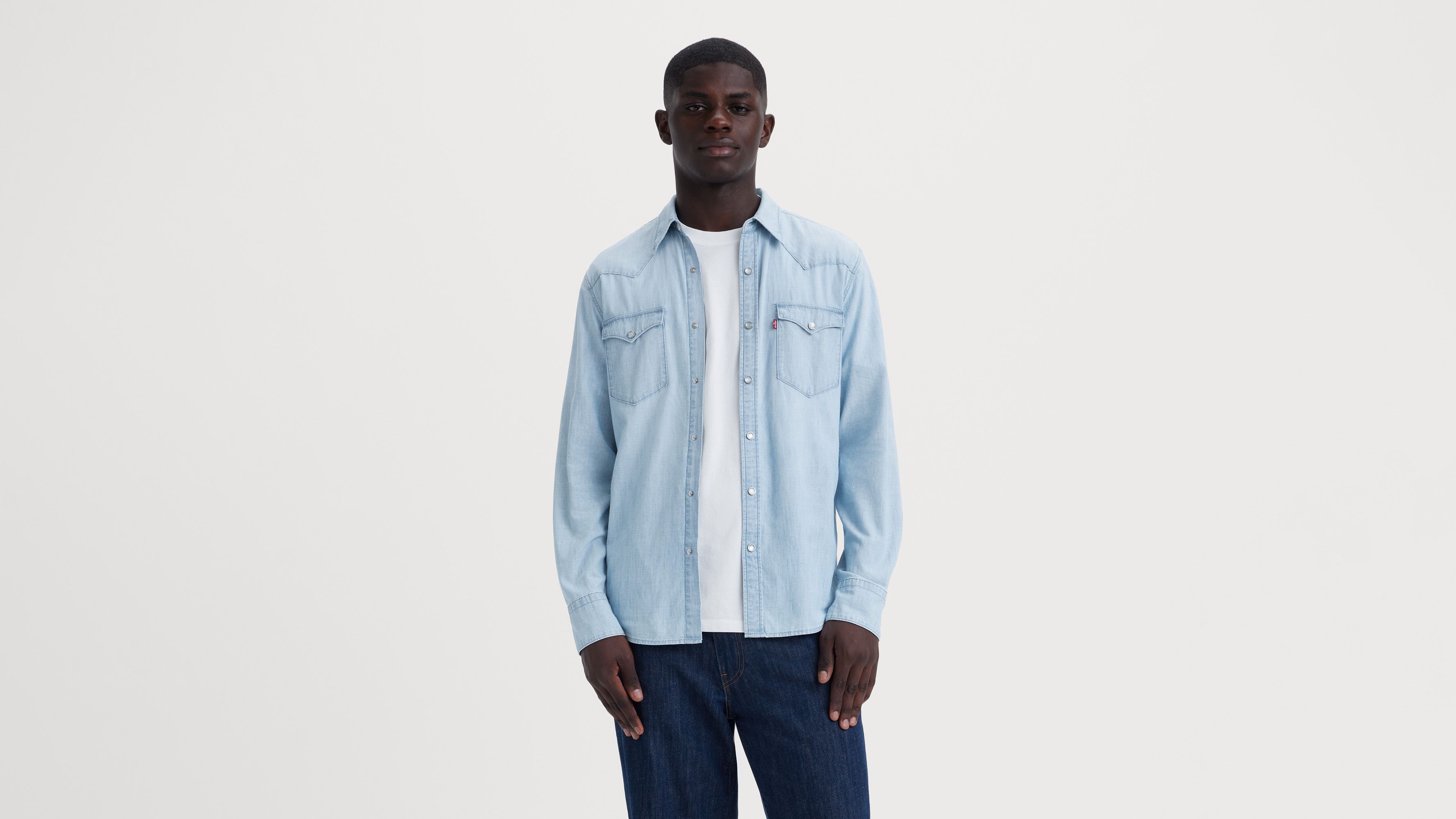 Levi's Boy's Lvb Barstow Western Shirt Woven TOP, Vintage steen, 12 Maanden