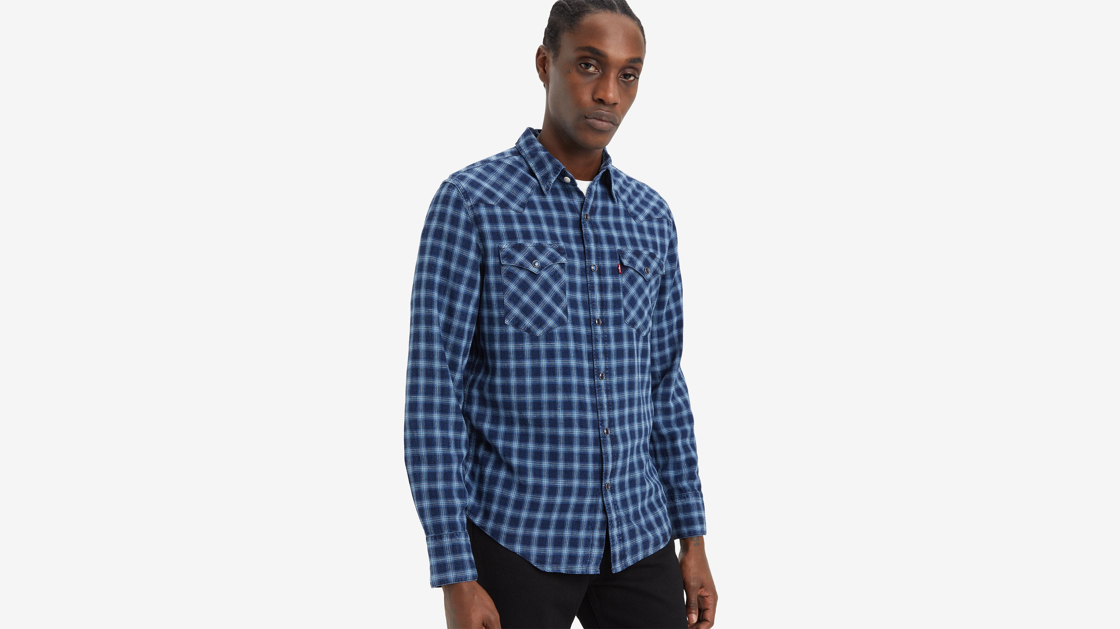 Barstow Standard Fit Western Shirt - Blue | Levi's® NO