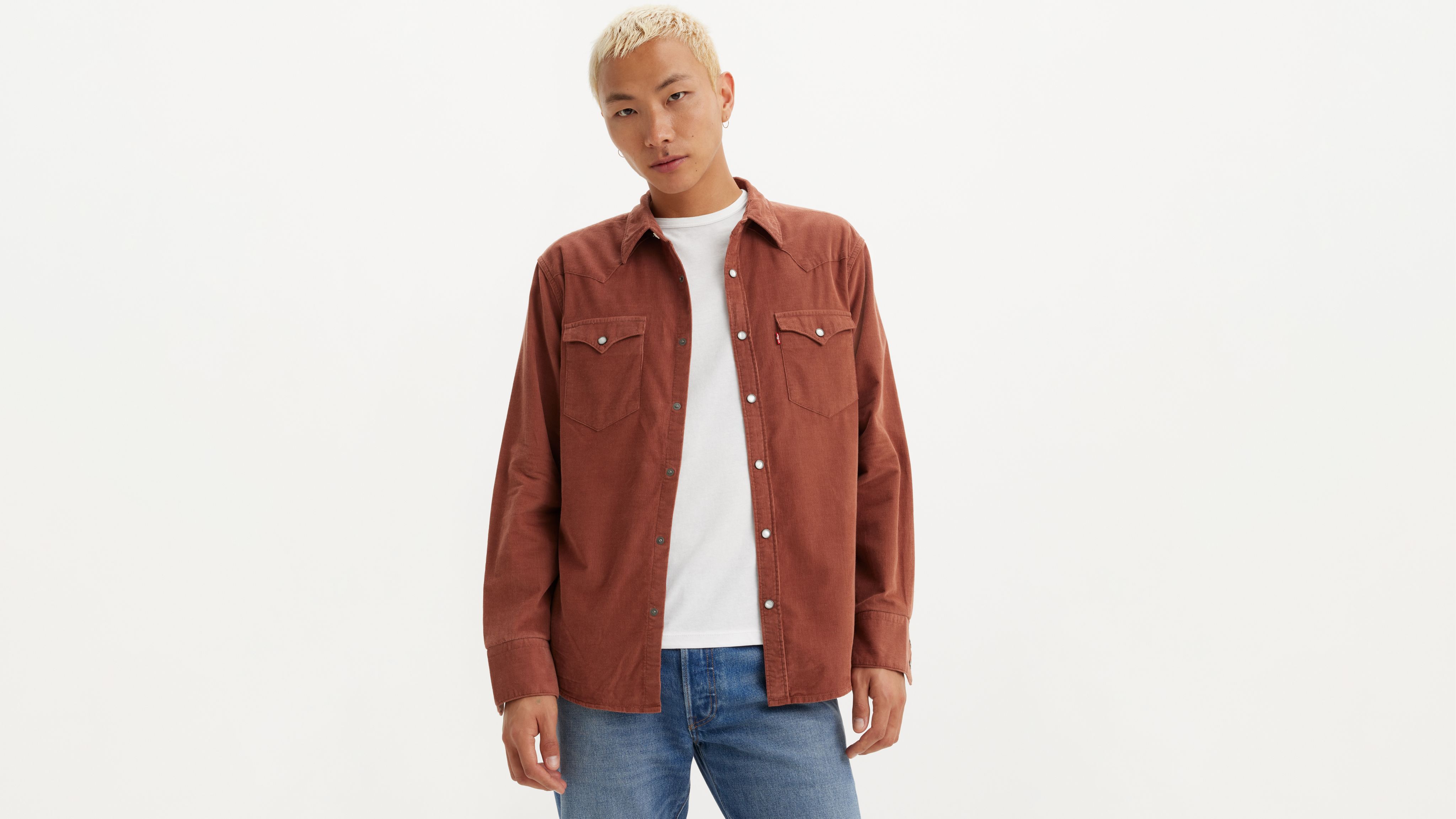 Barstow Standard Fit Western Corduroy Shirt 1