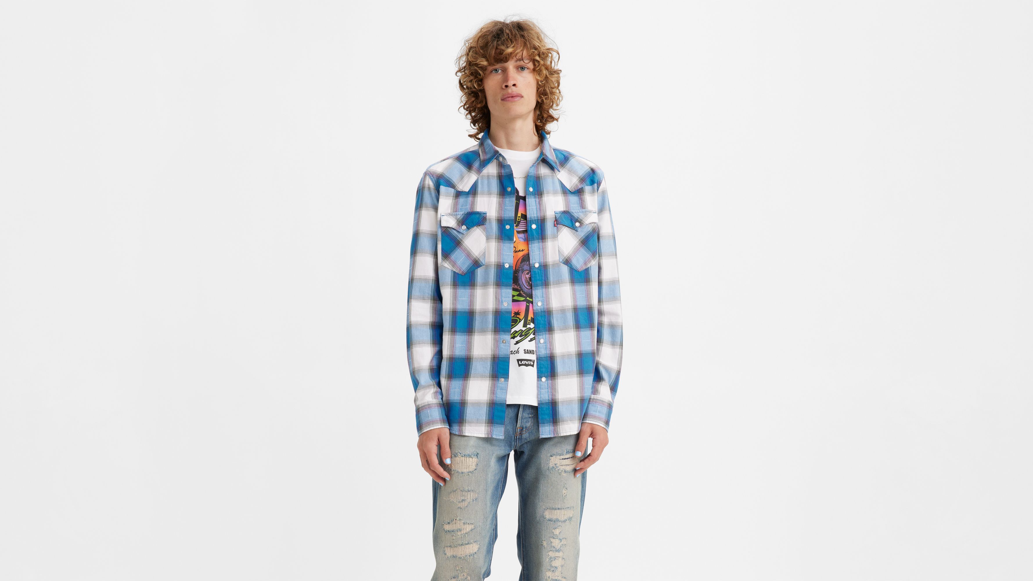 Classic Western Standard Fit Shirt - Blue | Levi's® US