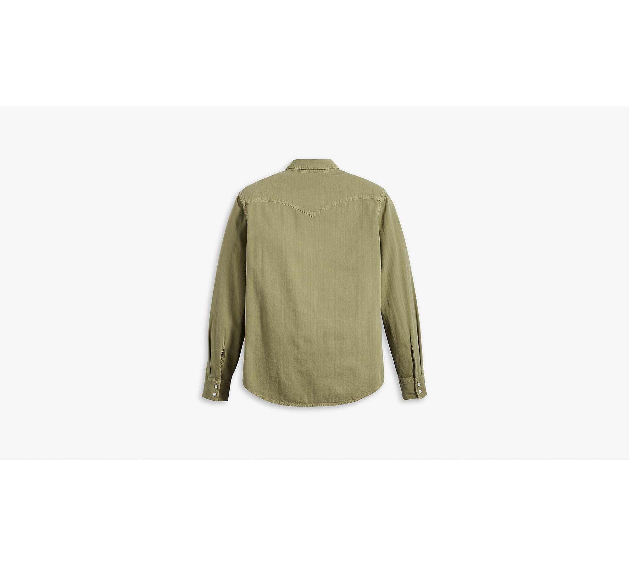 Buy LEVIS Green Solid Cotton Linen Blend Mens Shirt