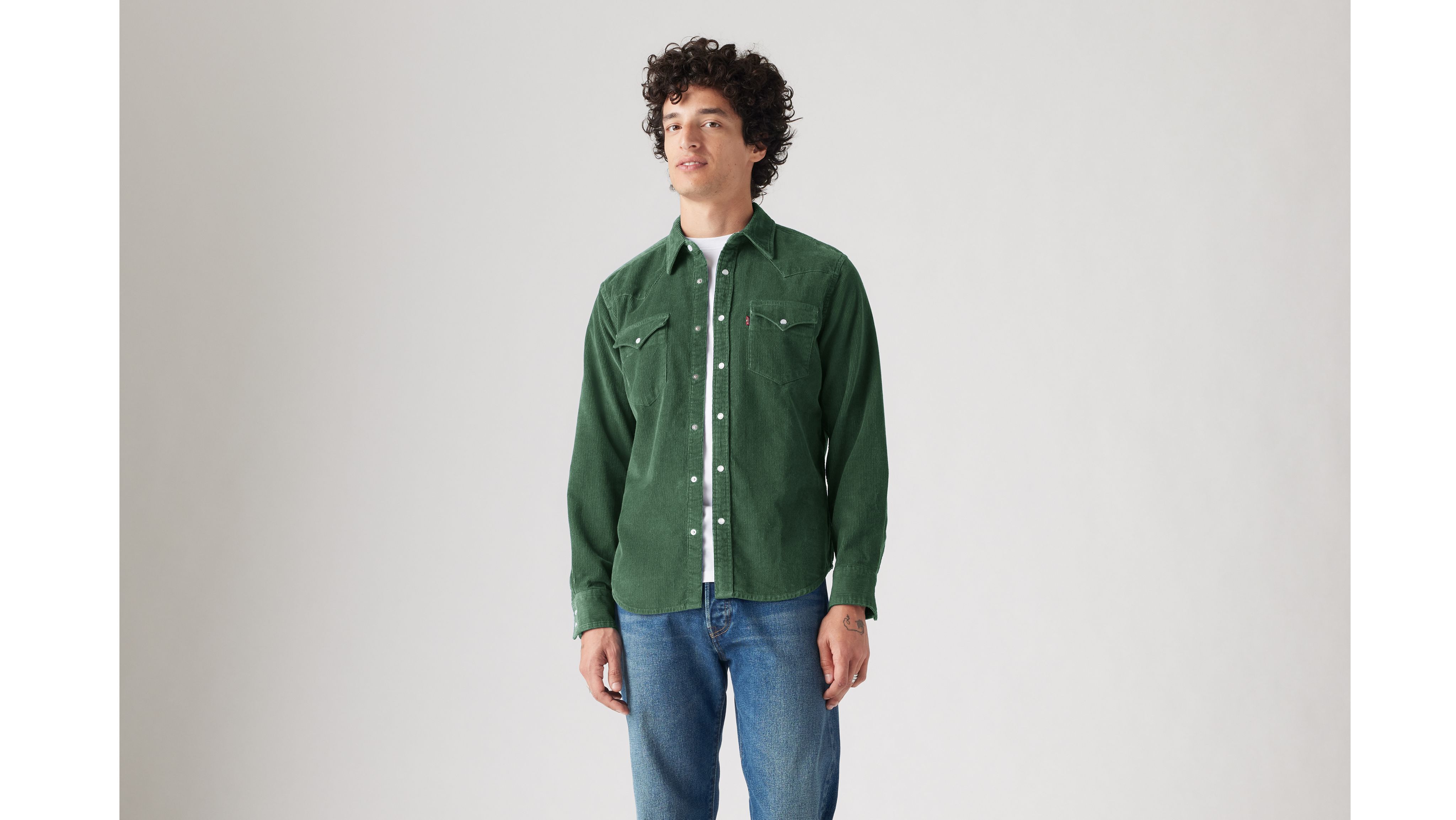 Classic Standard Fit Western Shirt - Green | Levi's® US