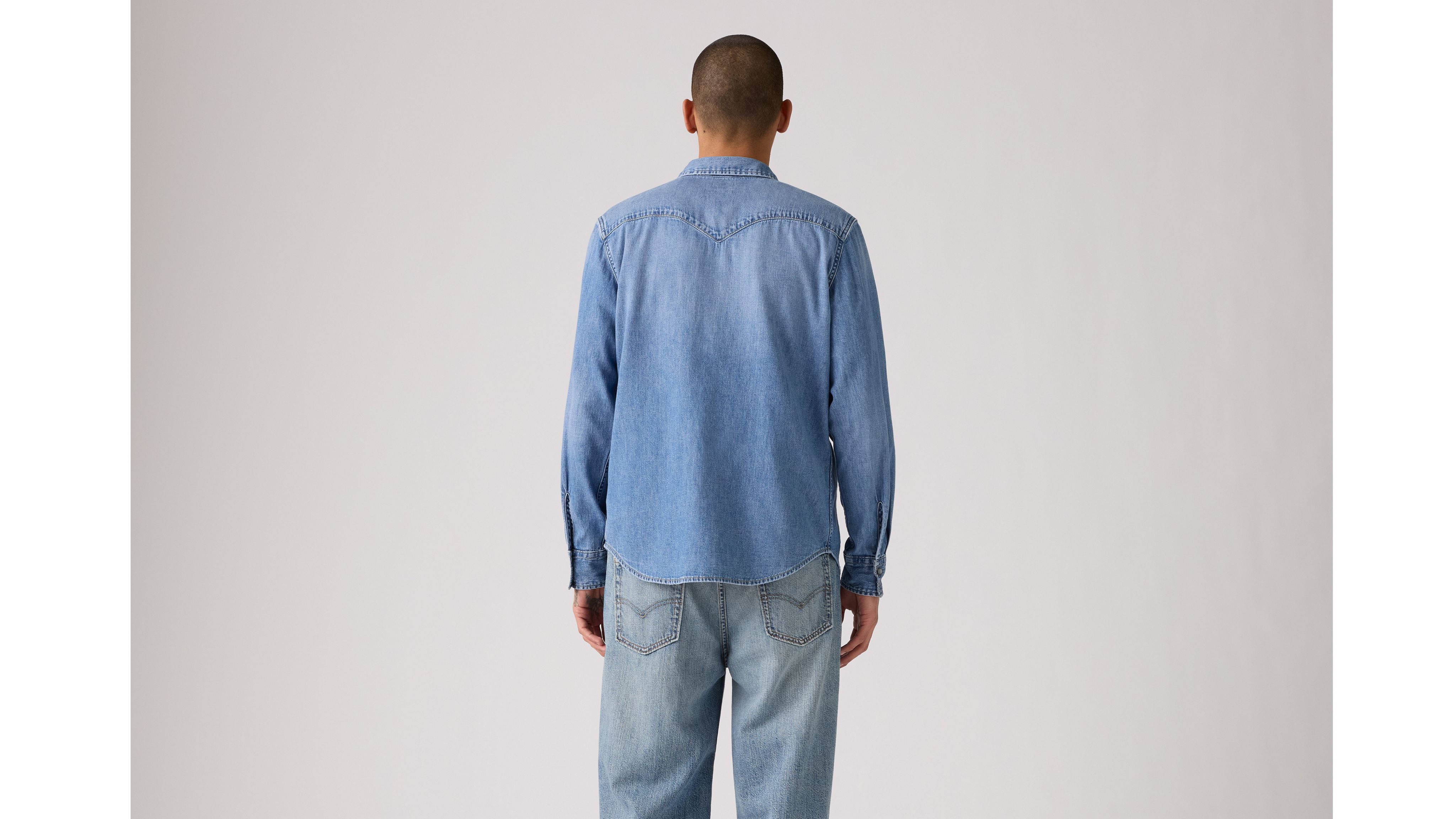 Levi's Classic Standard Fit Western Shirt Chambray In Blue