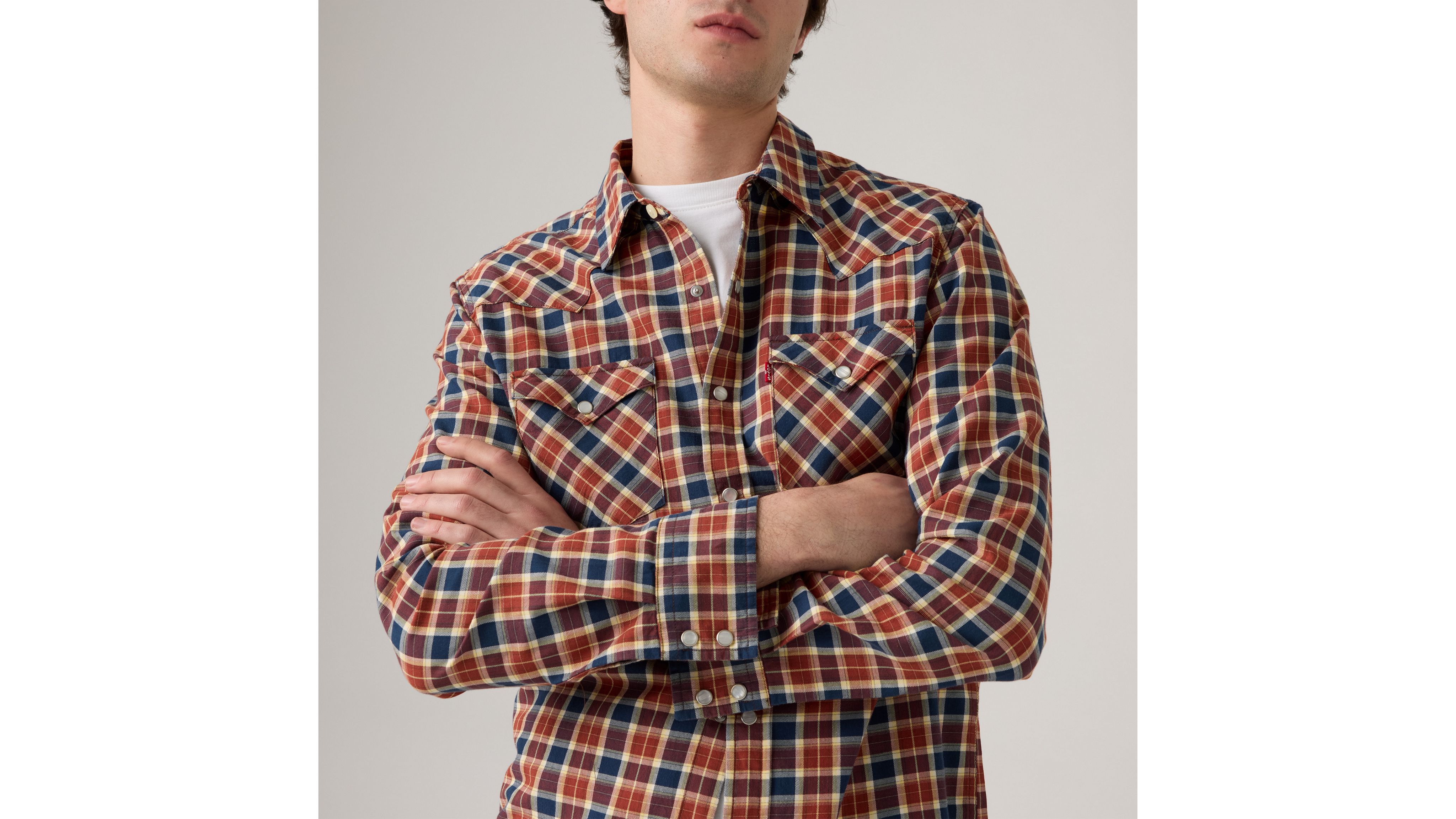 Levi's Classic Standard Fit Western Shirt Chambray In Multi