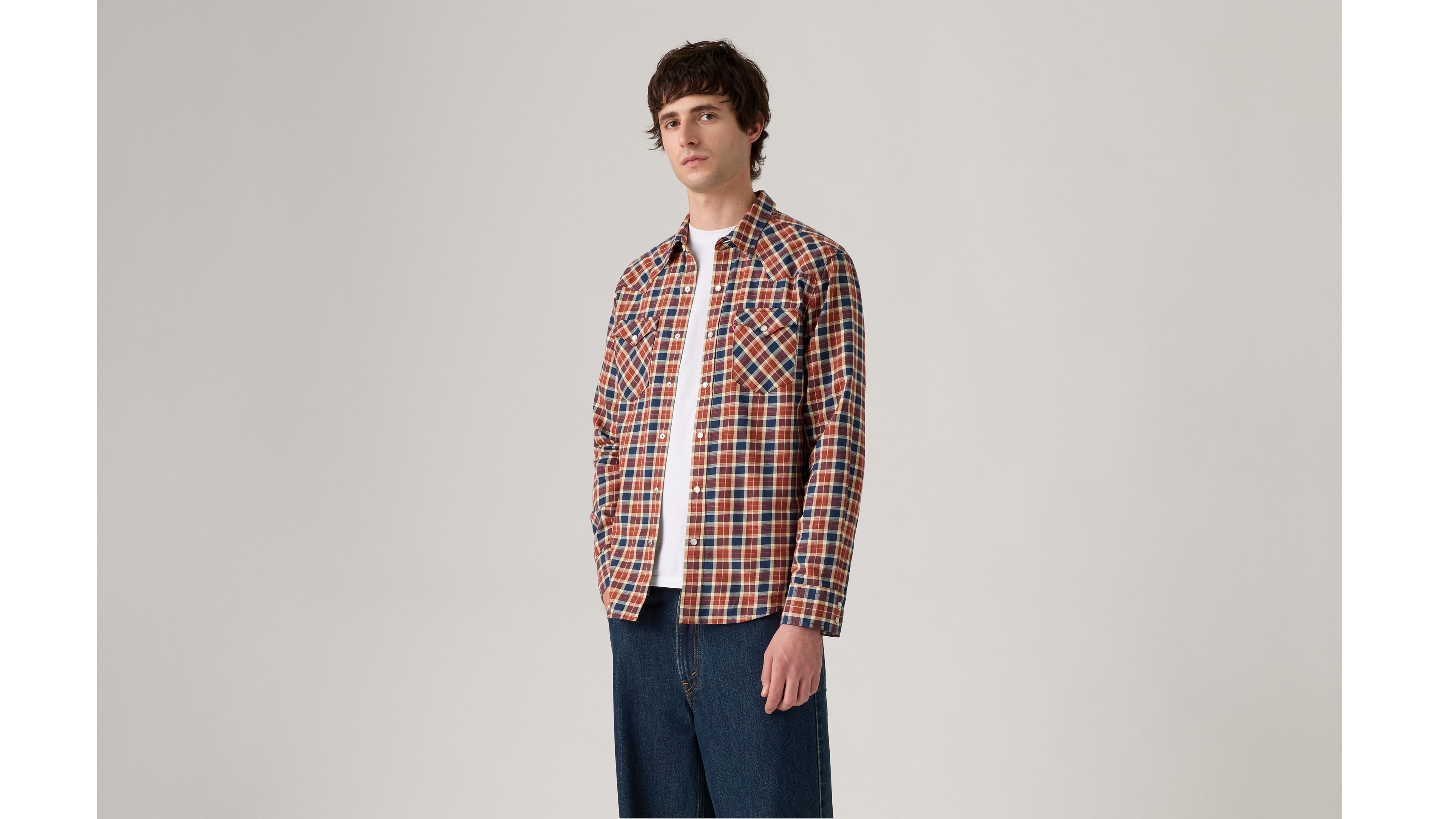 Levi's Classic Standard Fit Western Shirt Chambray In Multi