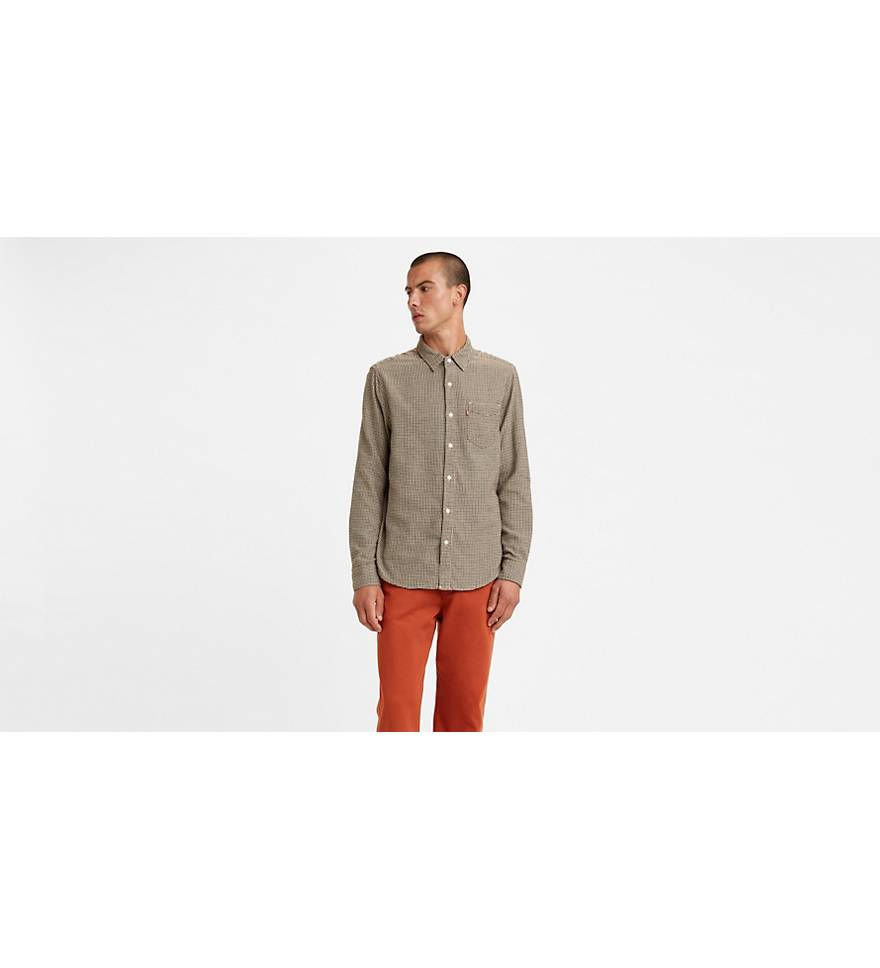 Sunset One Pocket Long Sleeve Button-up Flannel Shirt - Brown | Levi's® CA