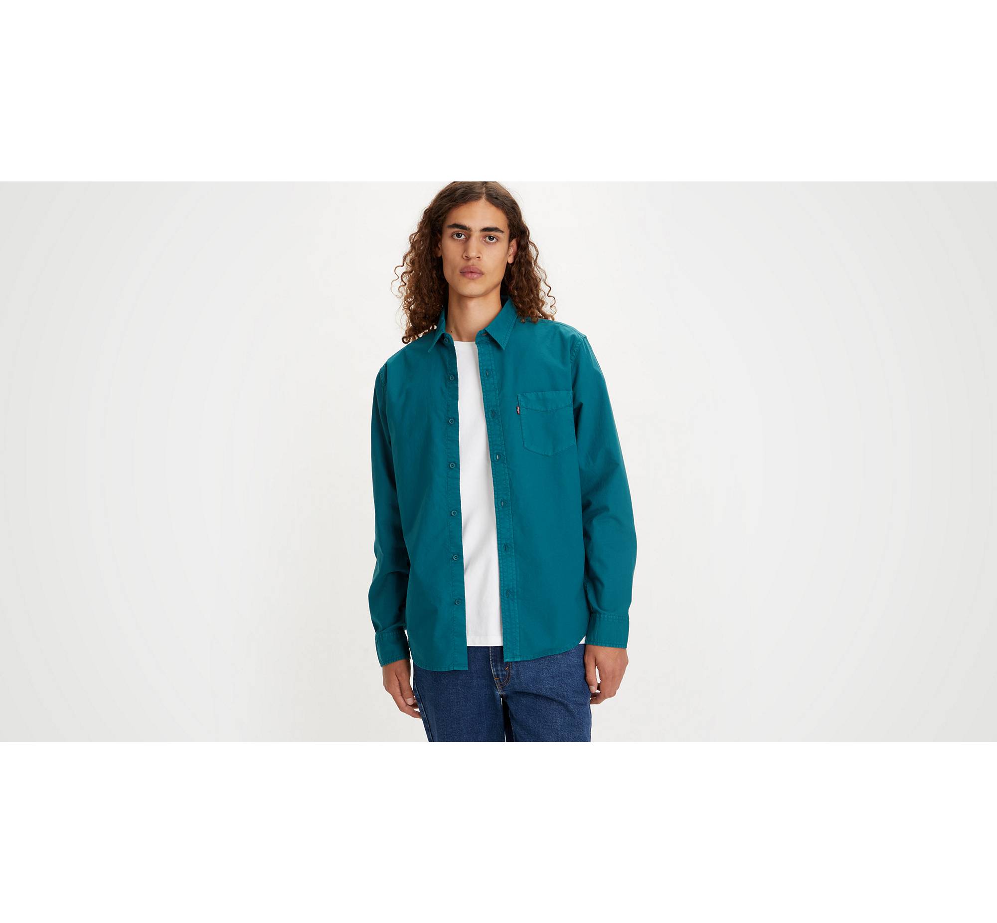 Sunset 1 Pocket Standard Shirt - Green | Levi's® XK