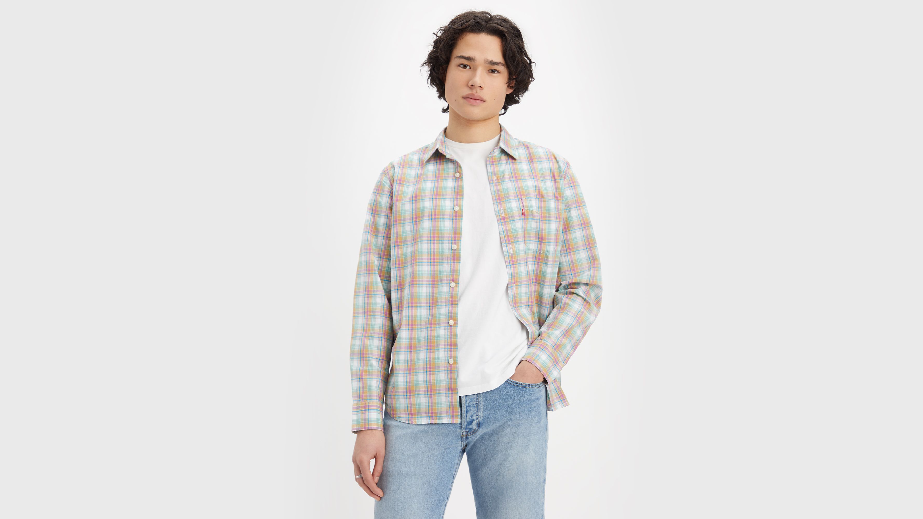 Sunset One Pocket Button-Up Shirt 1