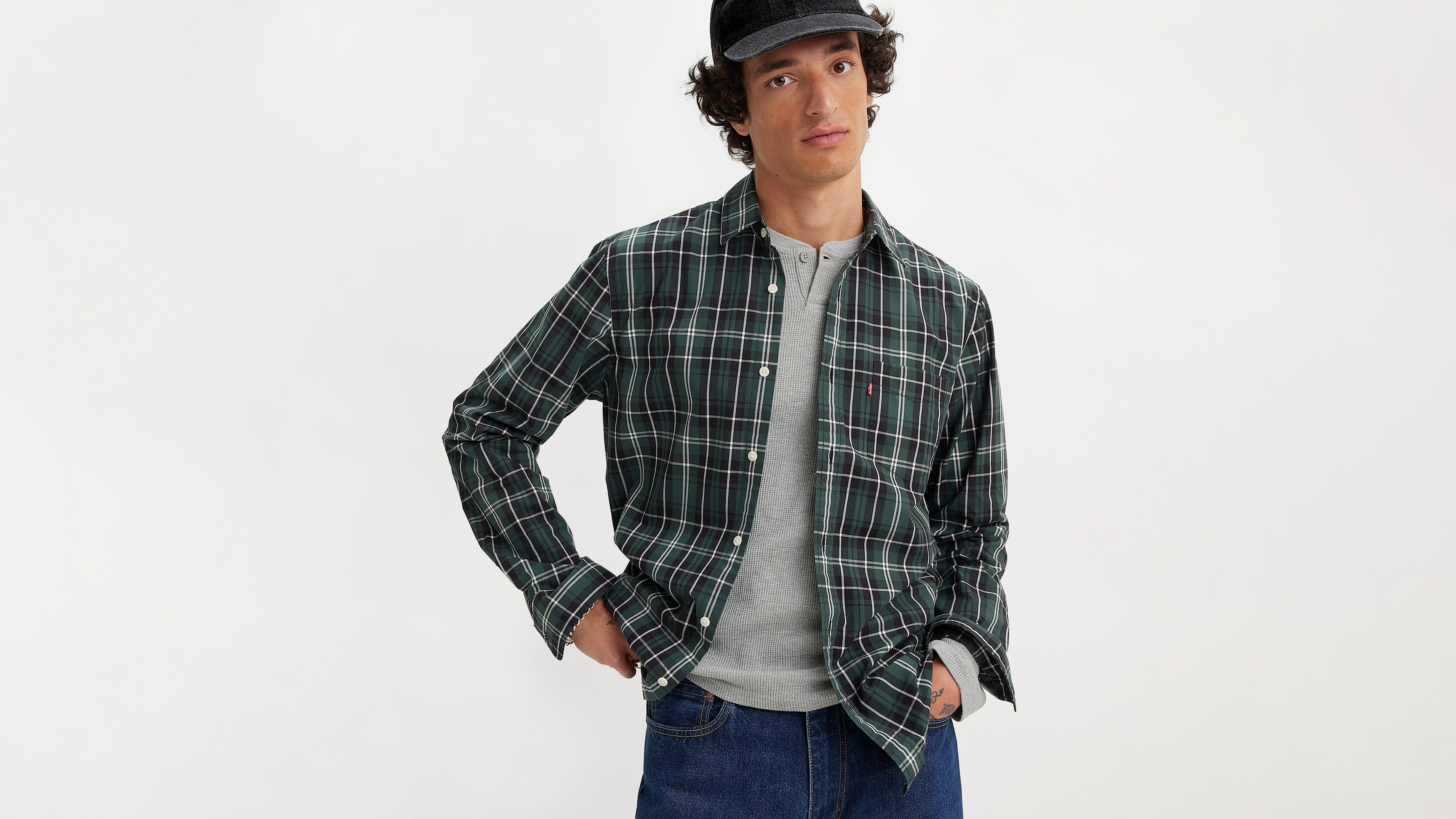 Levis green outlet shirt