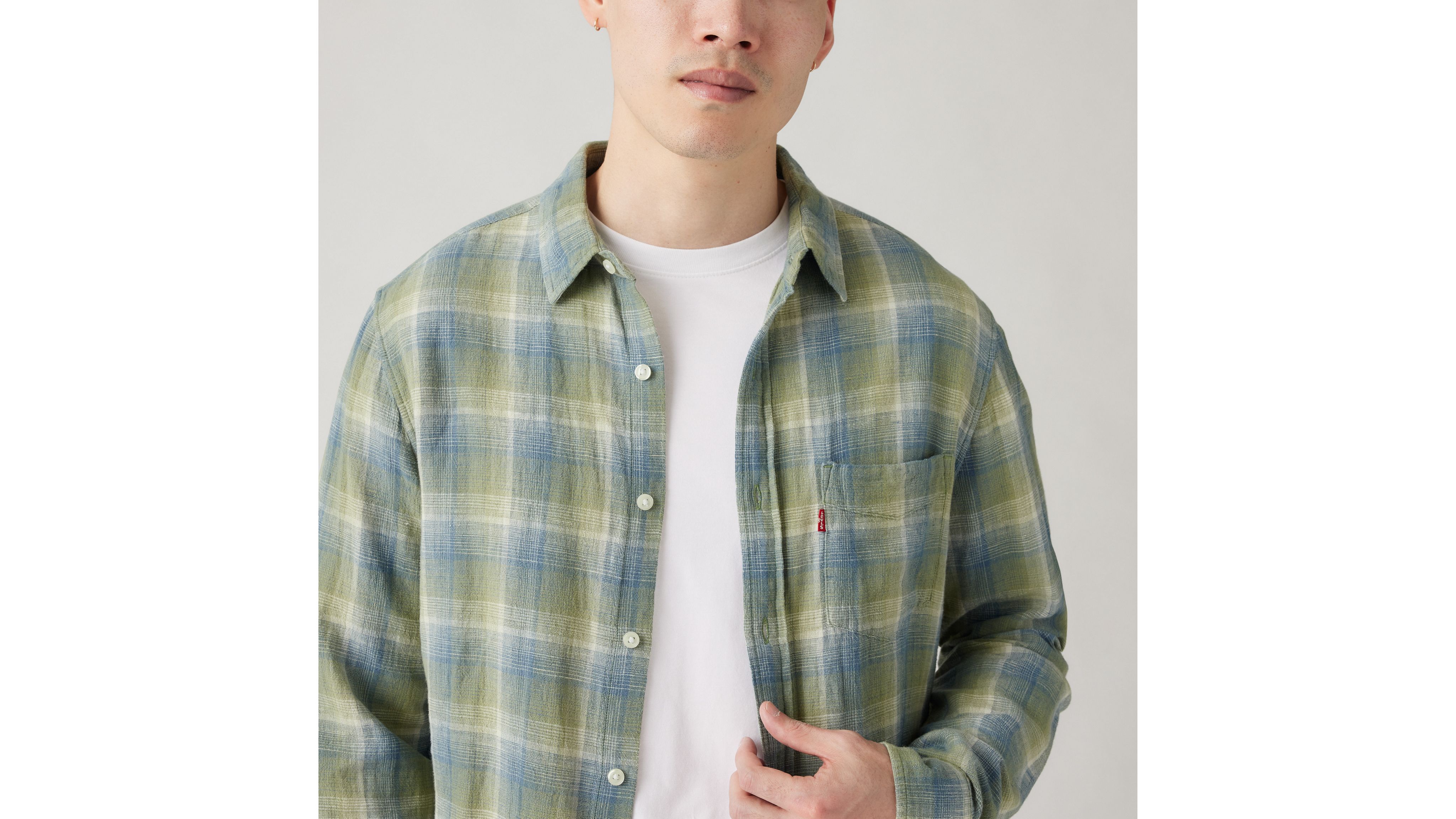 Sunset One Pocket Cotton Linen Standard Fit Shirt 4